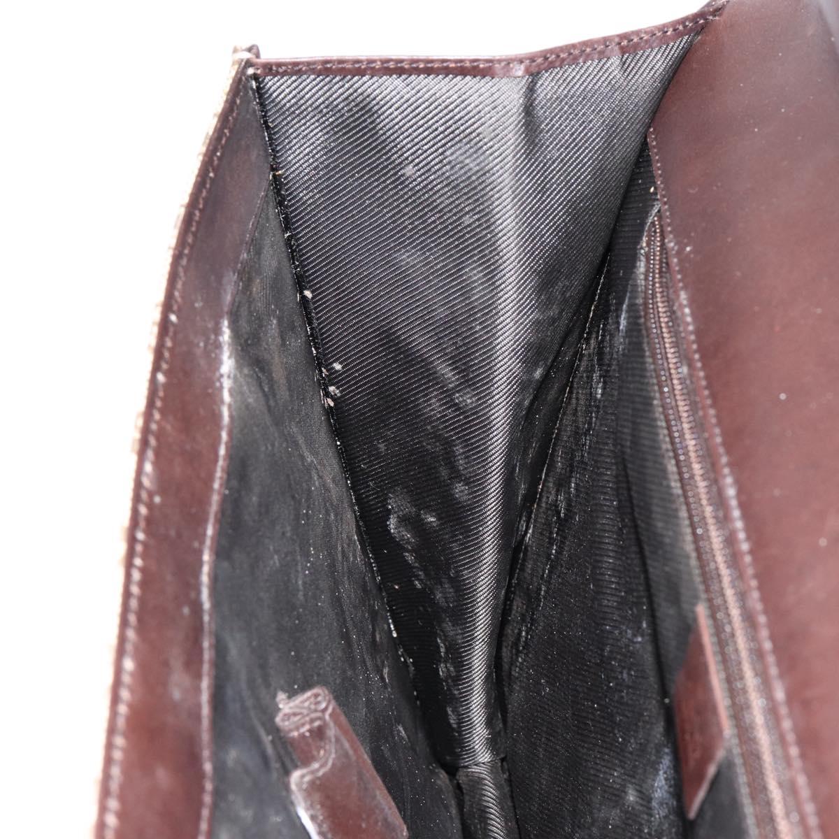 GUCCI GG Supreme Hand Bag PVC Beige Silver 34044 Auth ep12061