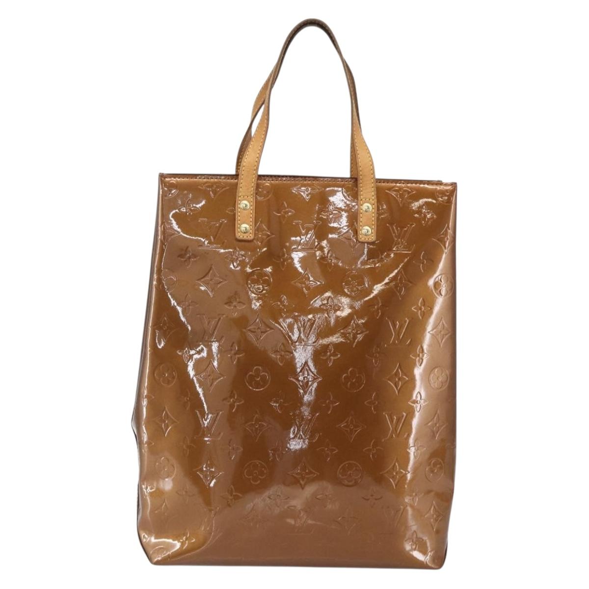 LOUIS VUITTON Monogram Vernis Reade MM Hand Bag Bronze M91143 LV Auth ep12070