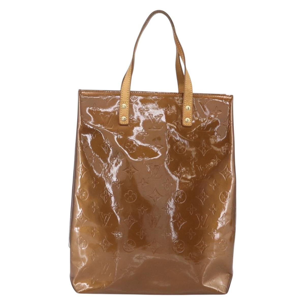 LOUIS VUITTON Monogram Vernis Reade MM Hand Bag Bronze M91143 LV Auth ep12070