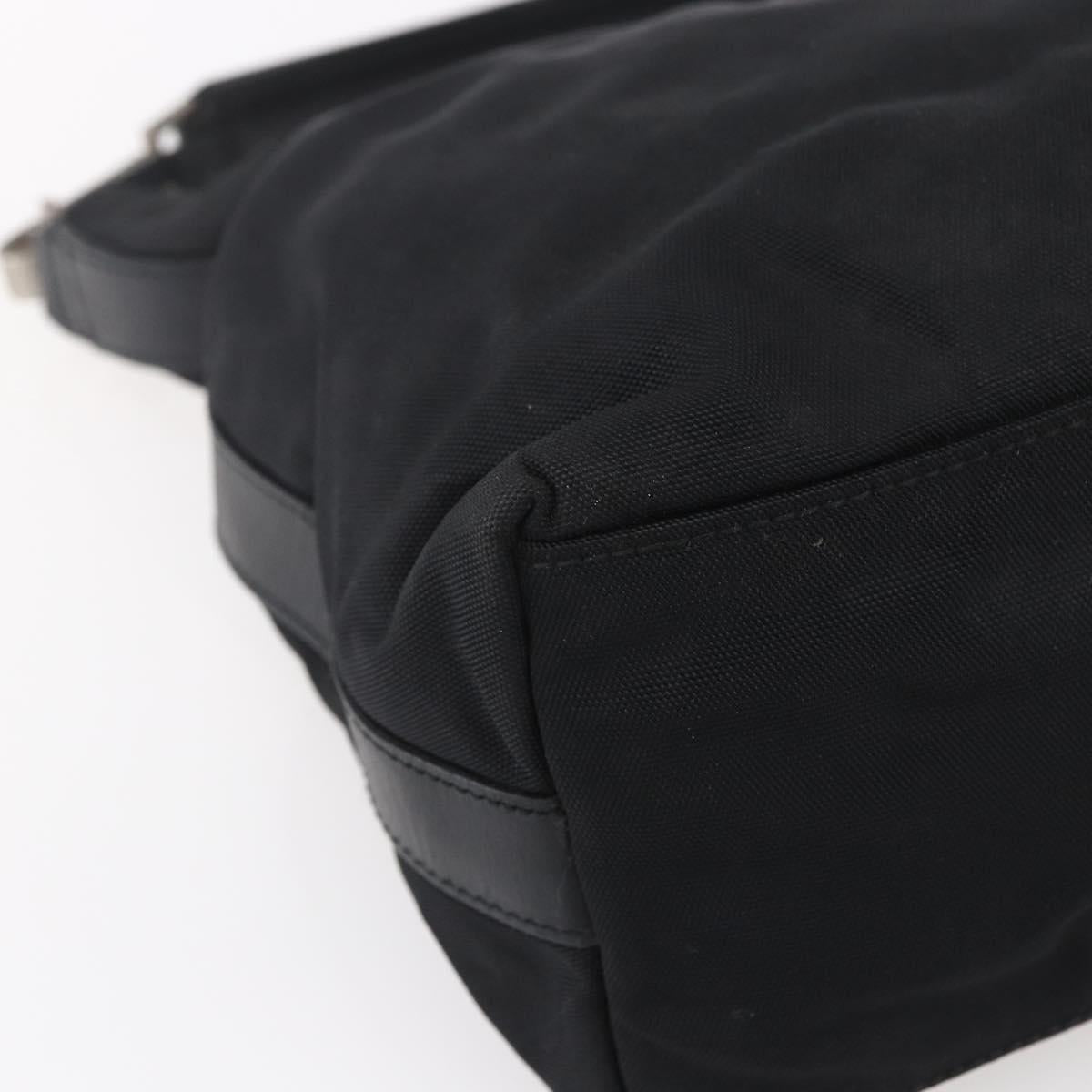 GUCCI Shoulder Bag Nylon Black Silver 000 0602 Auth ep12075