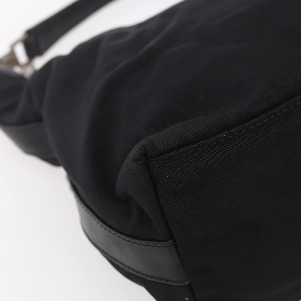 GUCCI Shoulder Bag Nylon Black Silver 000 0602 Auth ep12075