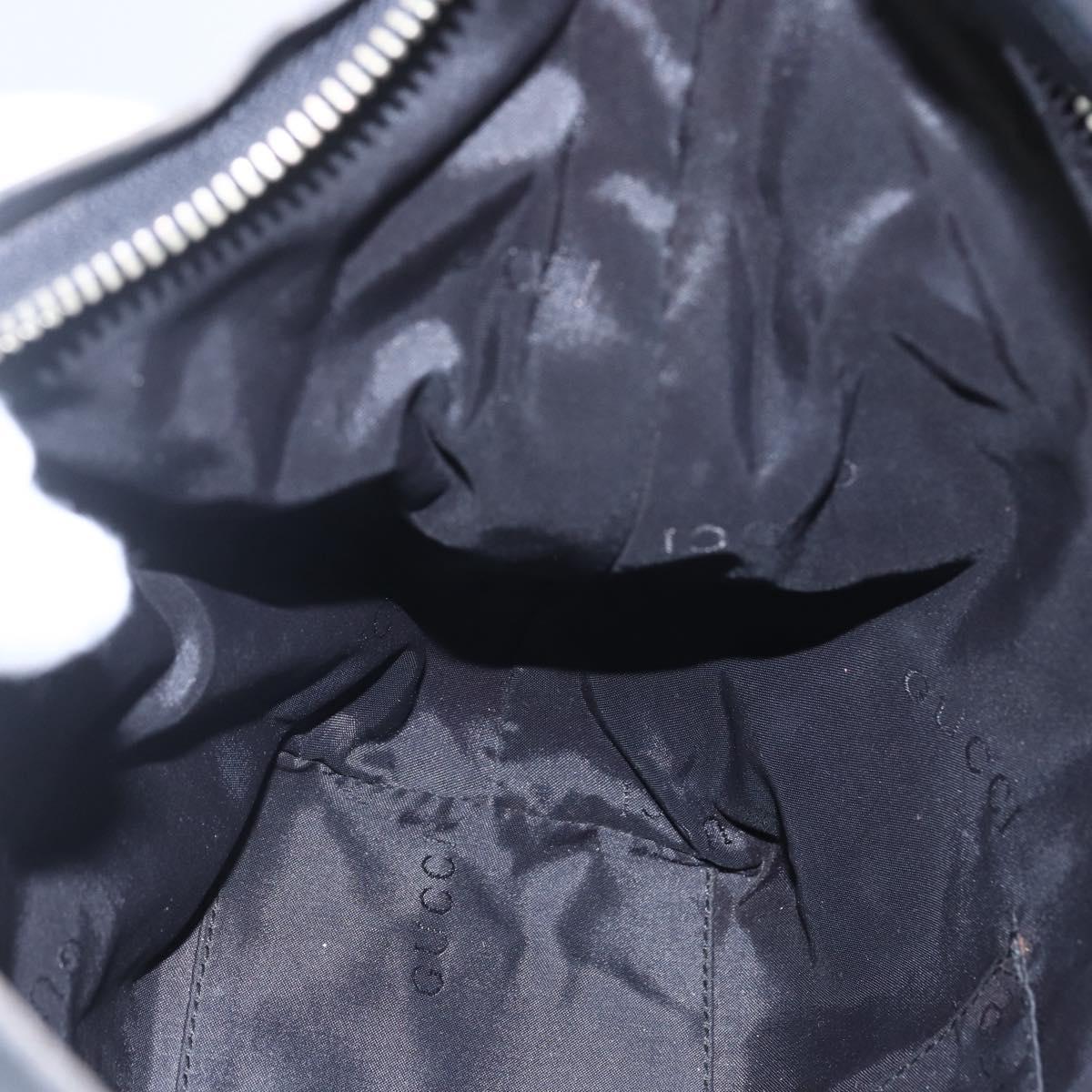 GUCCI Shoulder Bag Nylon Black Silver 000 0602 Auth ep12075