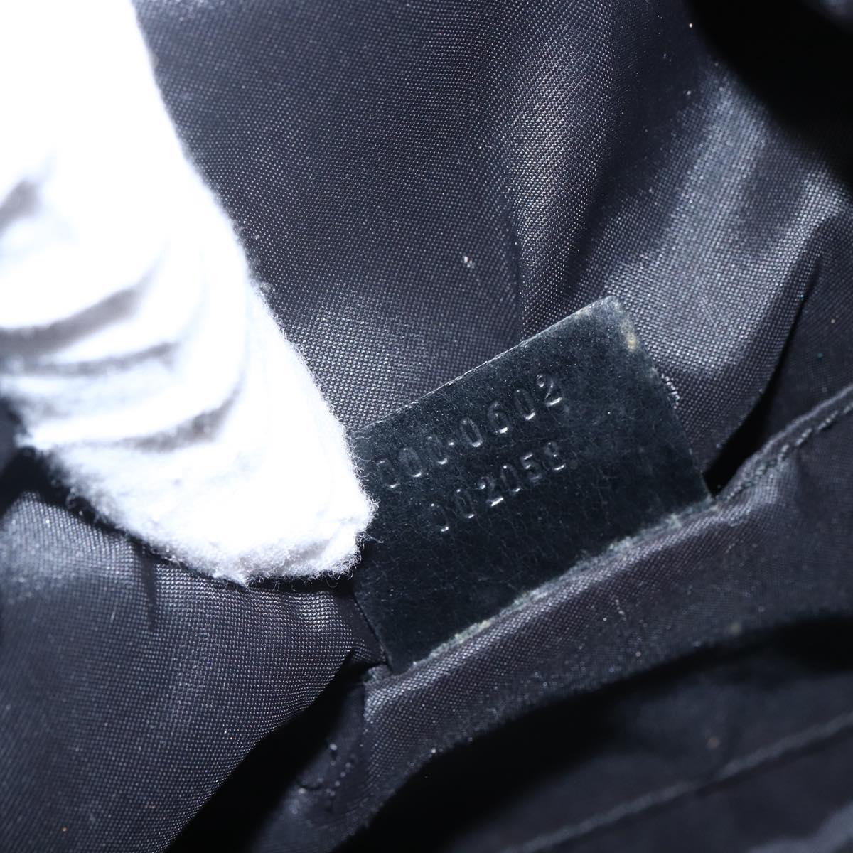 GUCCI Shoulder Bag Nylon Black Silver 000 0602 Auth ep12075