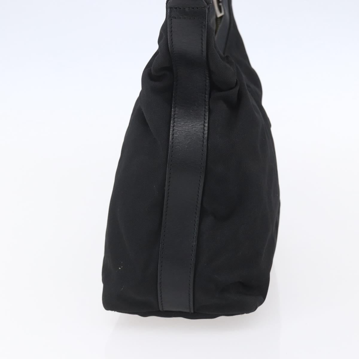 GUCCI Shoulder Bag Nylon Black Silver 000 0602 Auth ep12075