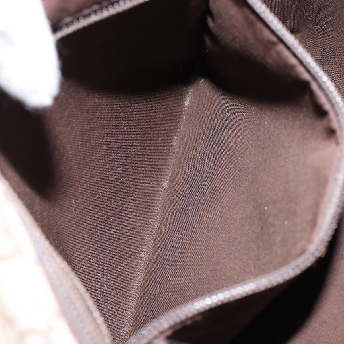 GUCCI GG Supreme Shoulder Bag PVC Beige Silver 141626 Auth ep12076