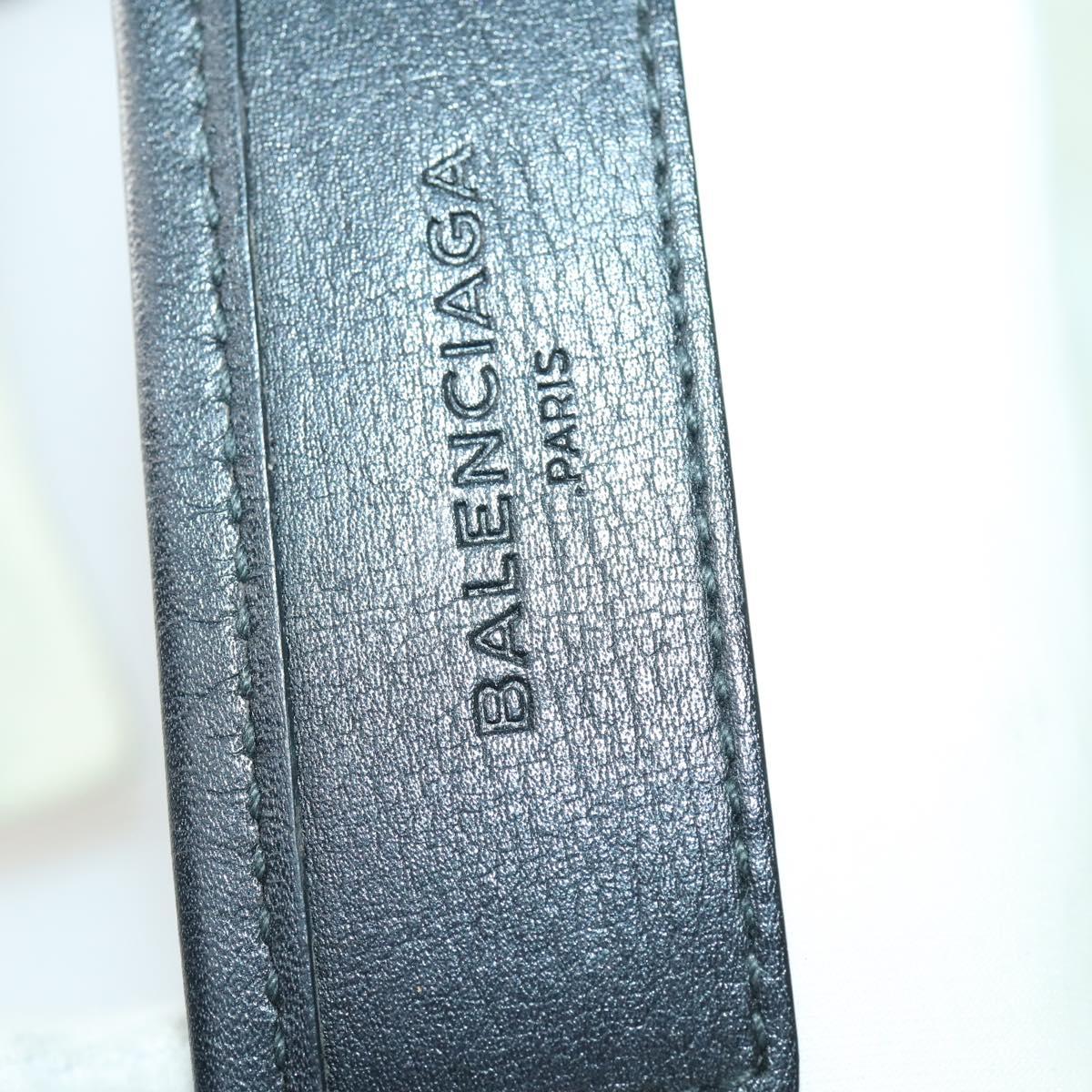 BALENCIAGA Navy Cabas S Hand Bag Canvas Black White 339933 Auth ep12080