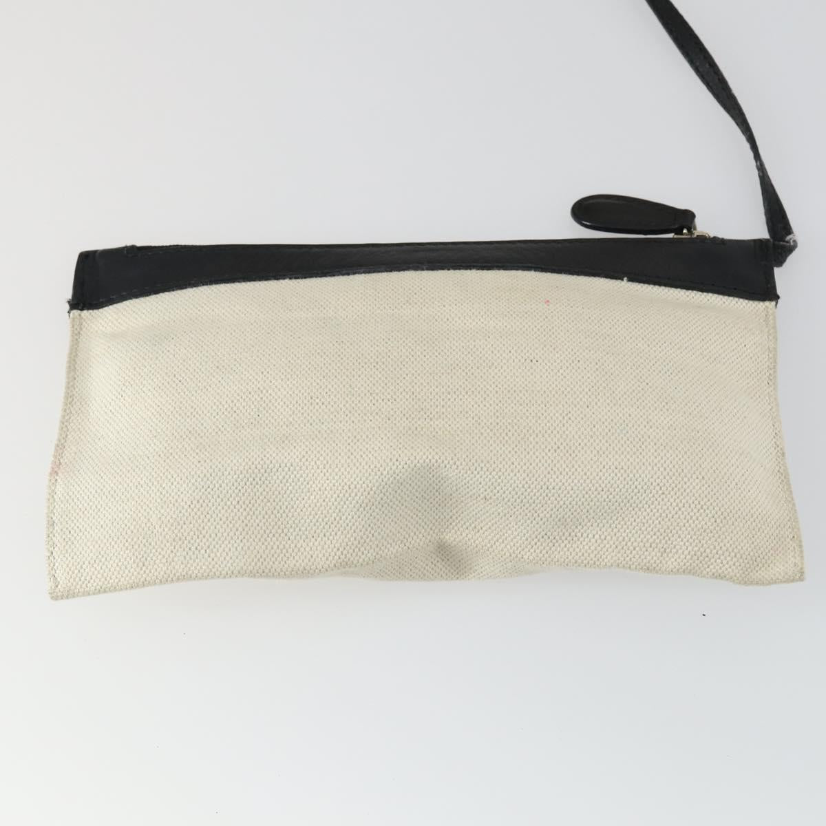 BALENCIAGA Navy Cabas S Hand Bag Canvas Black White 339933 Auth ep12080