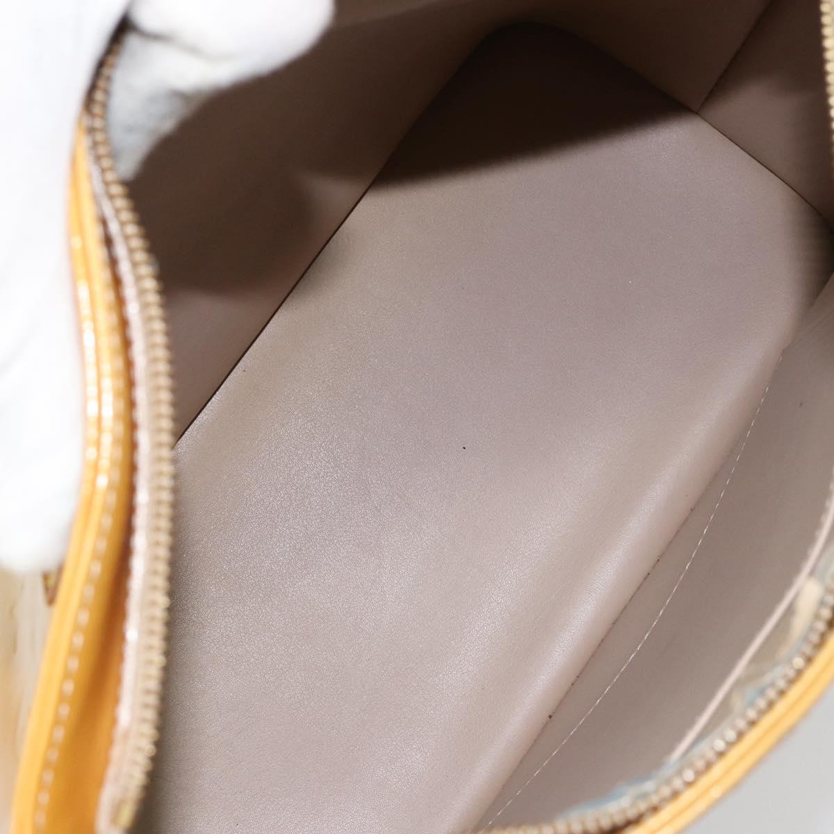 LOUIS VUITTON Monogram Vernis Houston Hand Bag Beige M91004 LV Auth ep12084