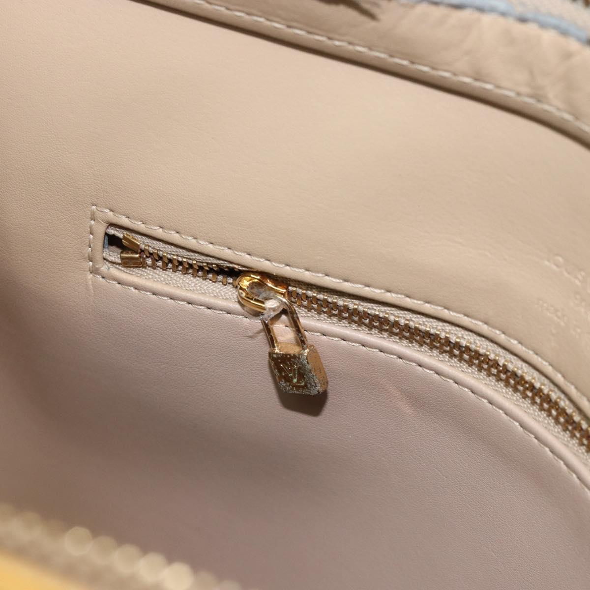 LOUIS VUITTON Monogram Vernis Houston Hand Bag Beige M91004 LV Auth ep12084