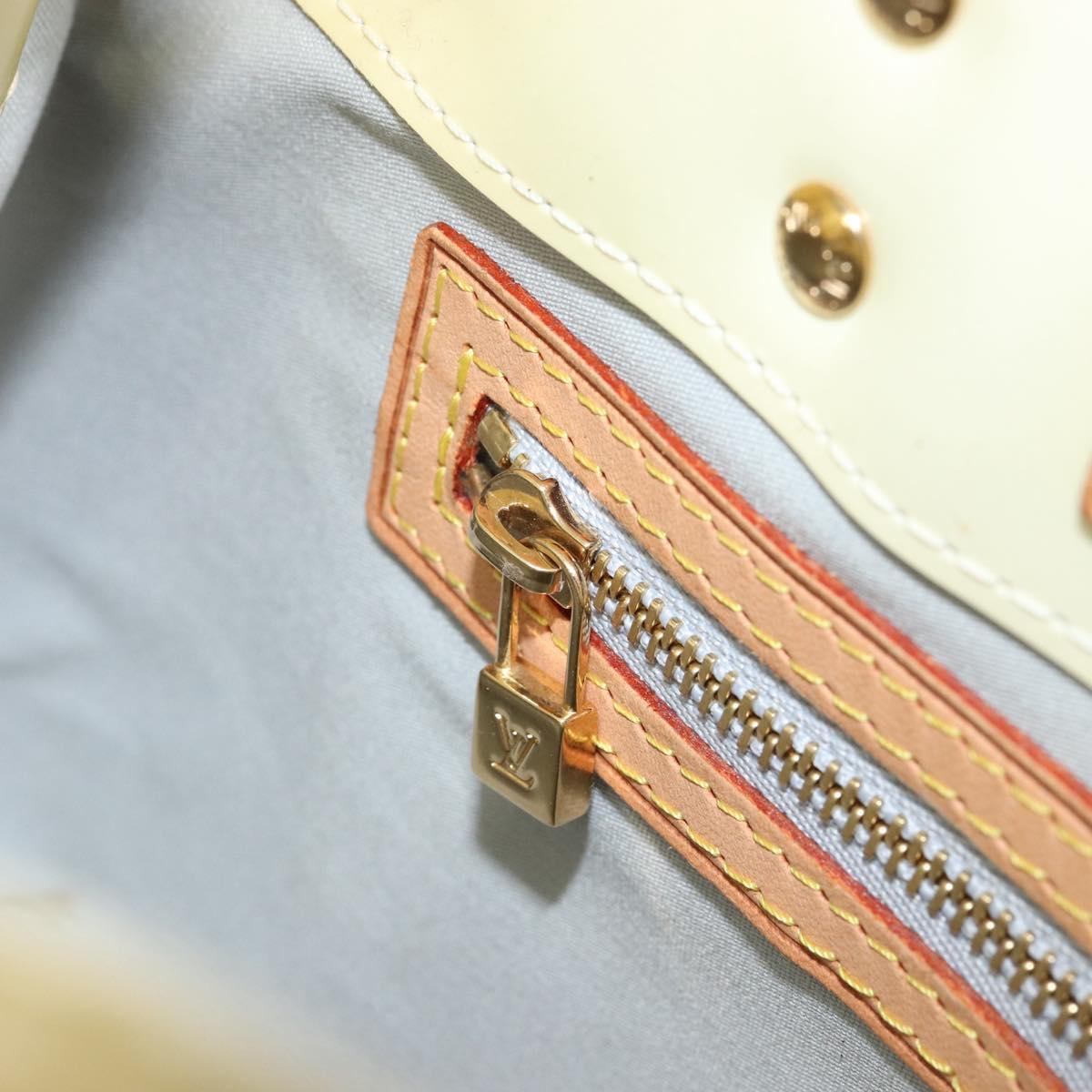 LOUIS VUITTON Monogram Vernis Reade PM Hand Bag Perle M91336 LV Auth ep12085