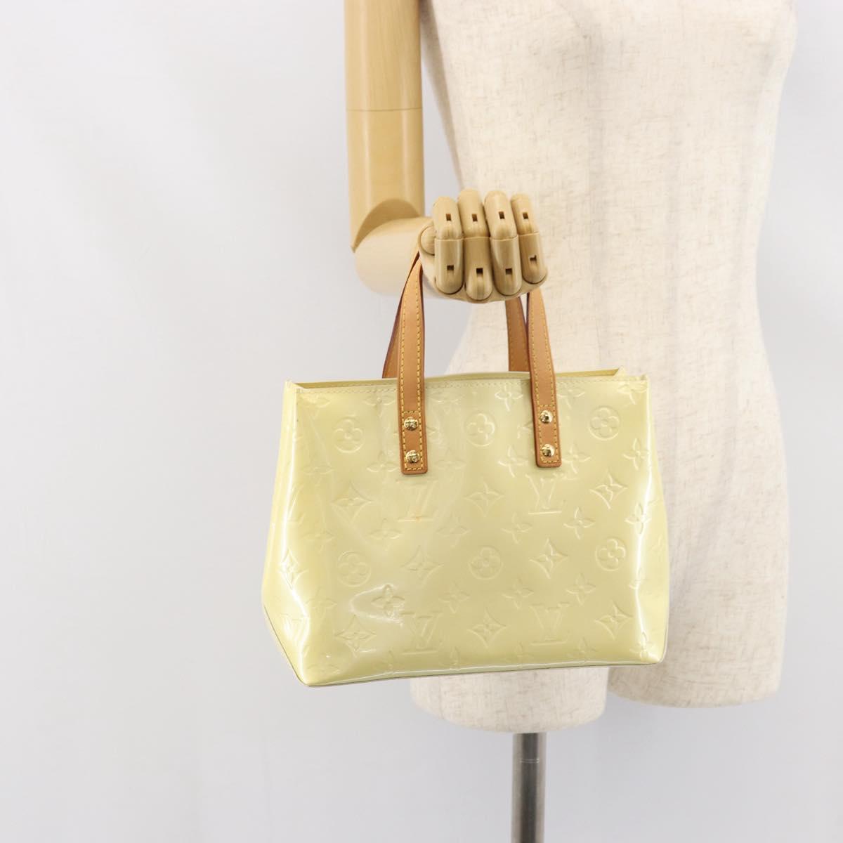 LOUIS VUITTON Monogram Vernis Reade PM Hand Bag Perle M91336 LV Auth ep12085