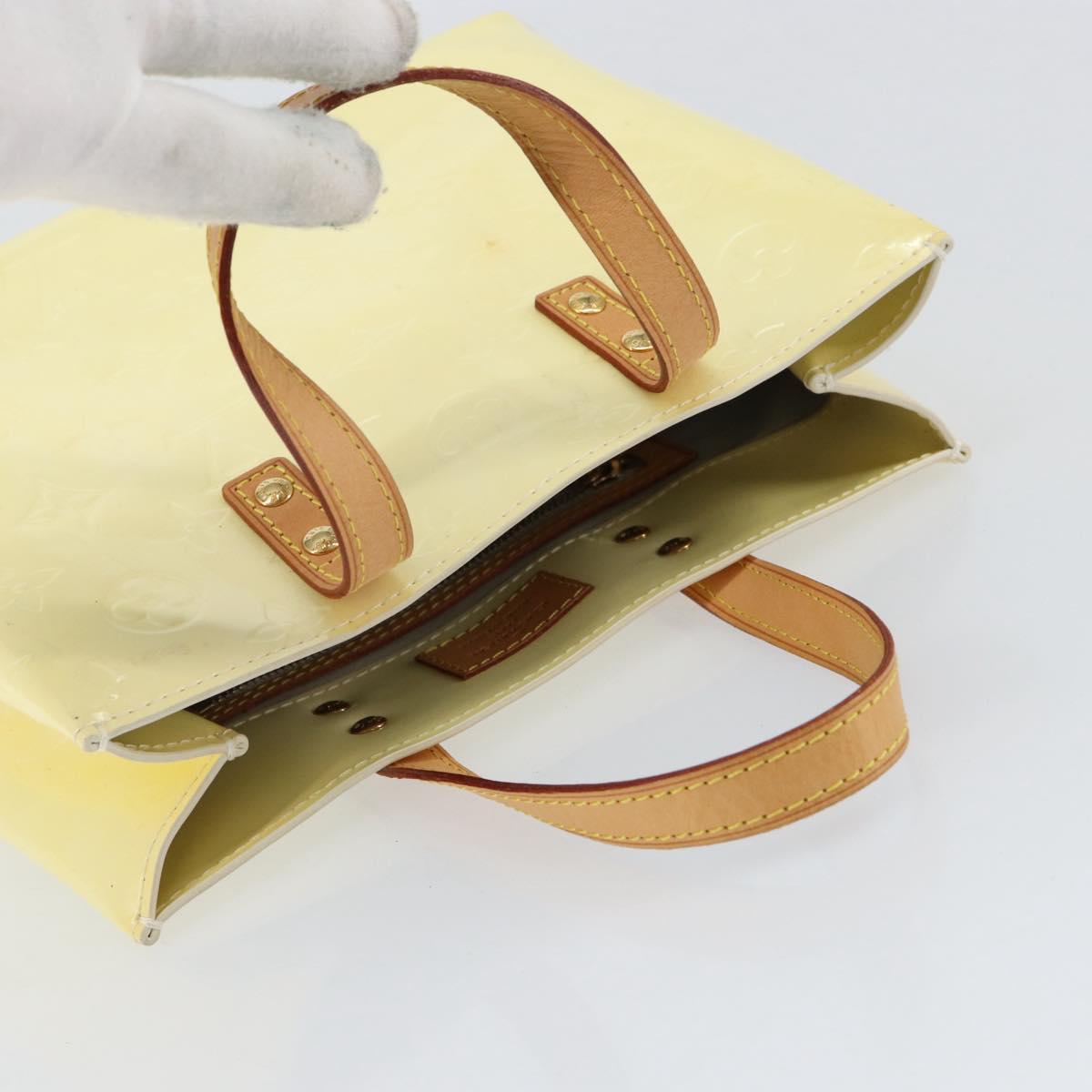 LOUIS VUITTON Monogram Vernis Reade PM Hand Bag Perle M91336 LV Auth ep12085