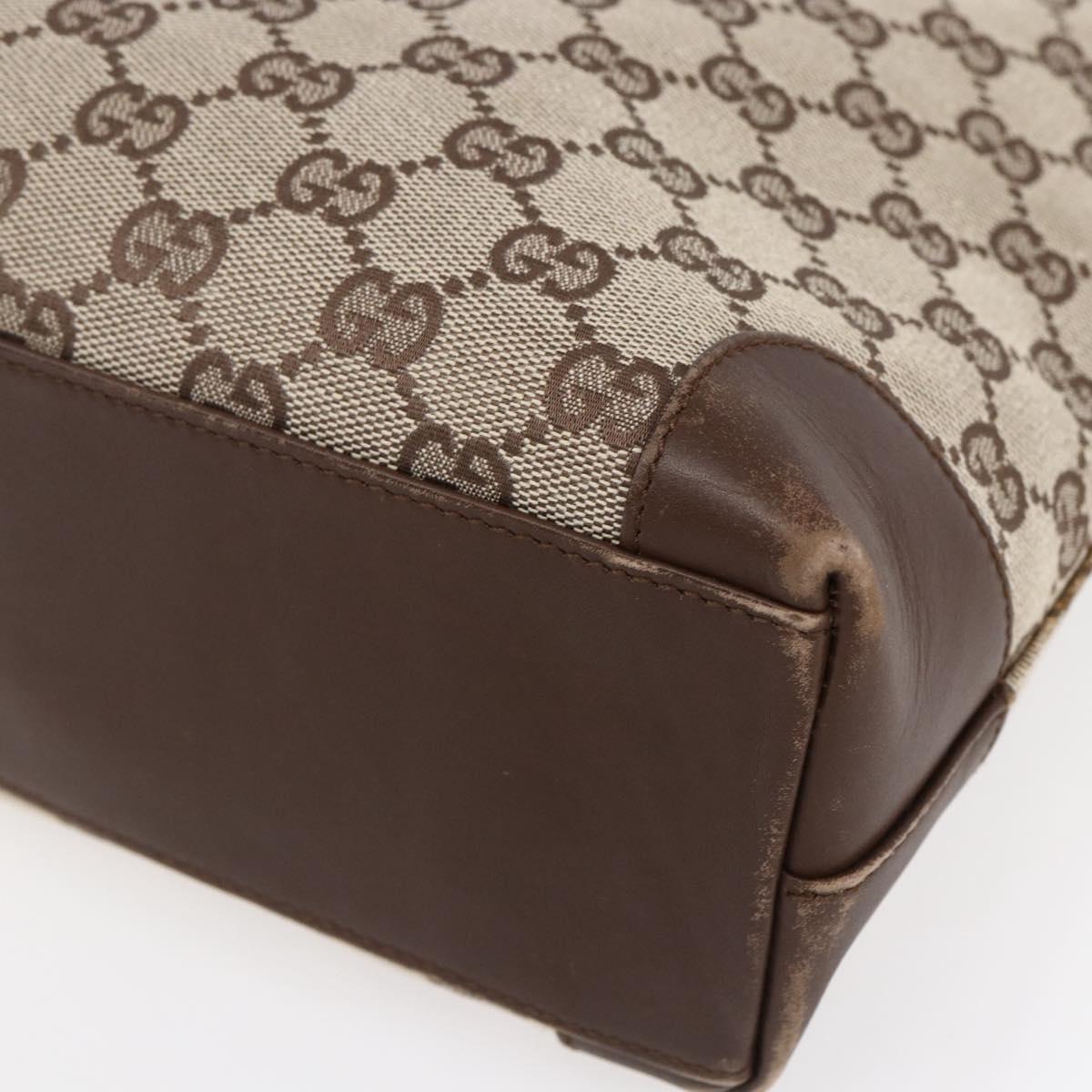 GUCCI GG Canvas Hand Bag Beige Gold 002 1119 1705 Auth ep12088