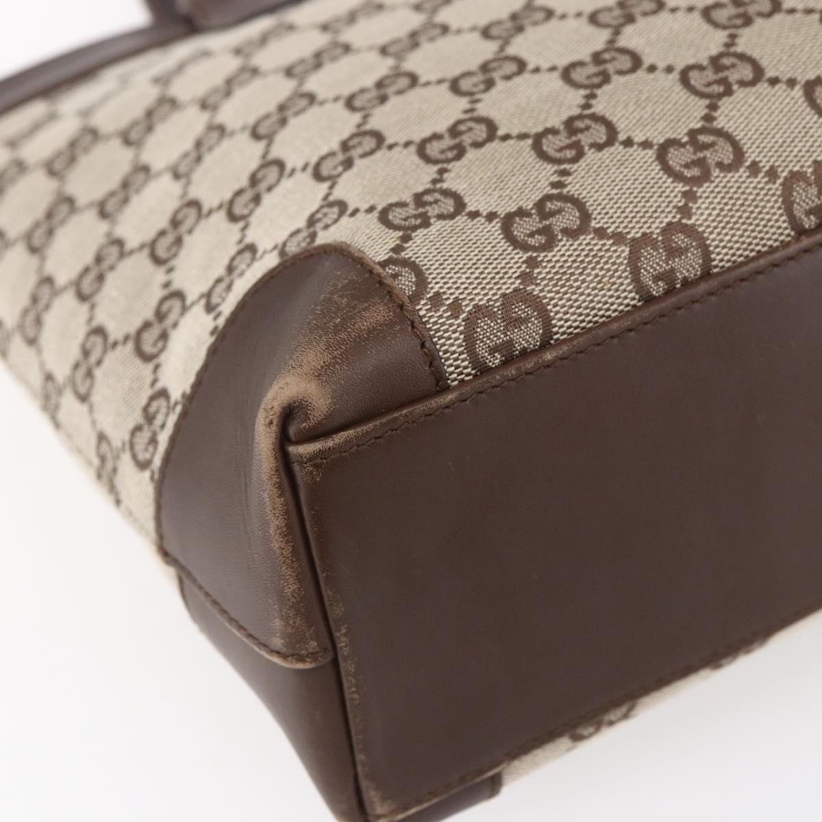 GUCCI GG Canvas Hand Bag Beige Gold 002 1119 1705 Auth ep12088