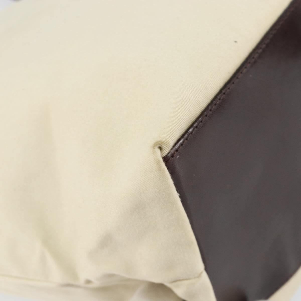 FENDI Hand Bag Canvas Ivory Auth ep12091