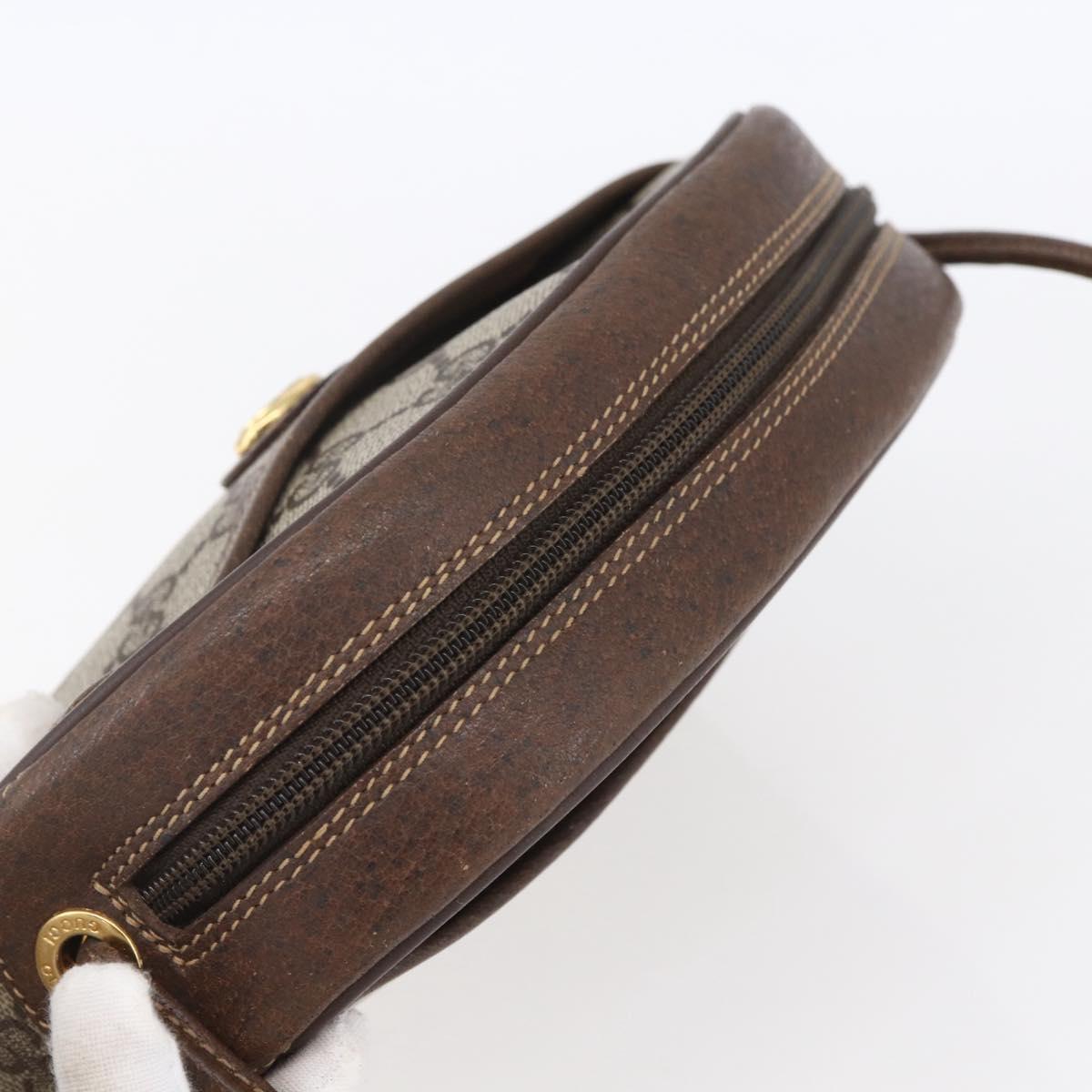 GUCCI GG Supreme Shoulder Bag PVC Beige Gold 116 02 607 Auth ep12092