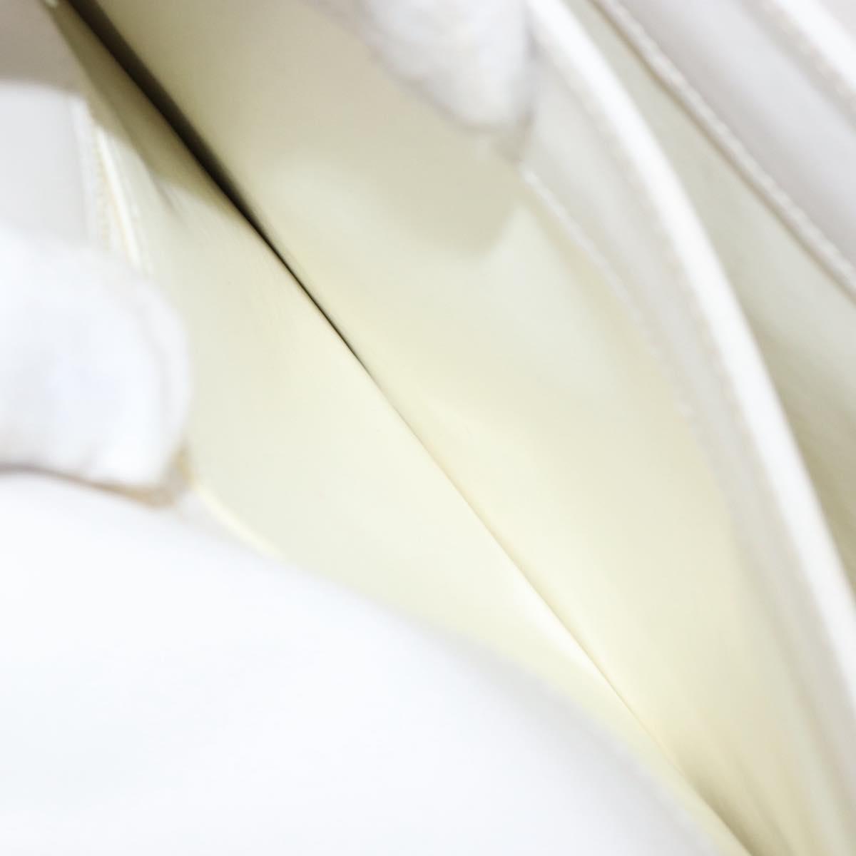 GUCCI Hand Bag Leather White Gold Auth ep12094