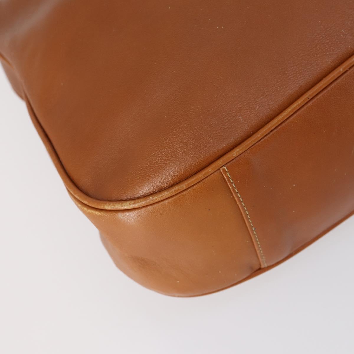 GUCCI Bamboo Shoulder Bag Leather 2way Brown Gold 001 2852 1577 0 Auth ep12095