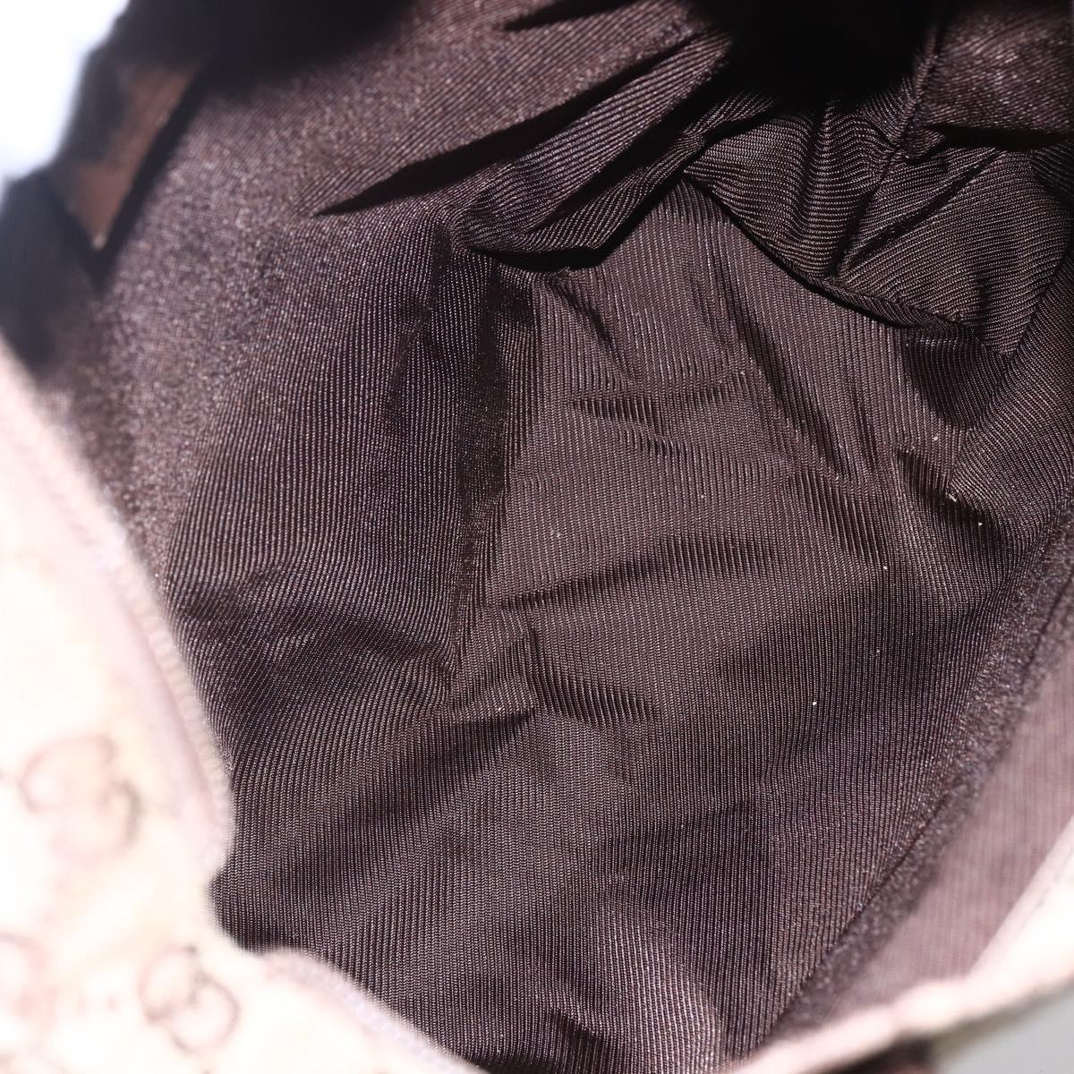 GUCCI GG Canvas Tote Bag Beige Silver 28893 Auth ep12098