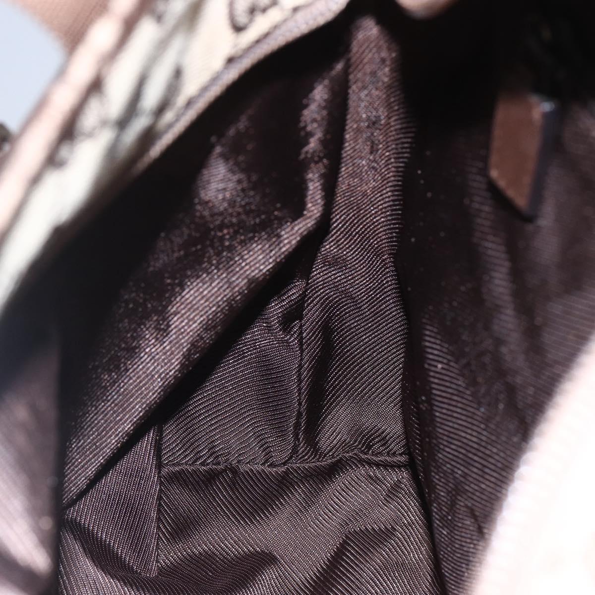 GUCCI GG Canvas Tote Bag Beige Silver 28893 Auth ep12098