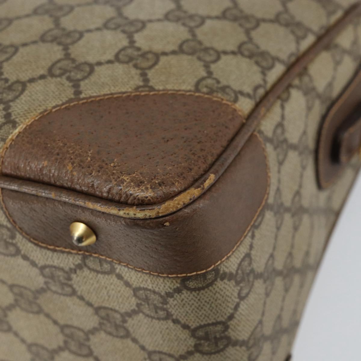 GUCCI GG Supreme Boston Bag PVC Beige Gold 002 123 0167 Auth ep12100