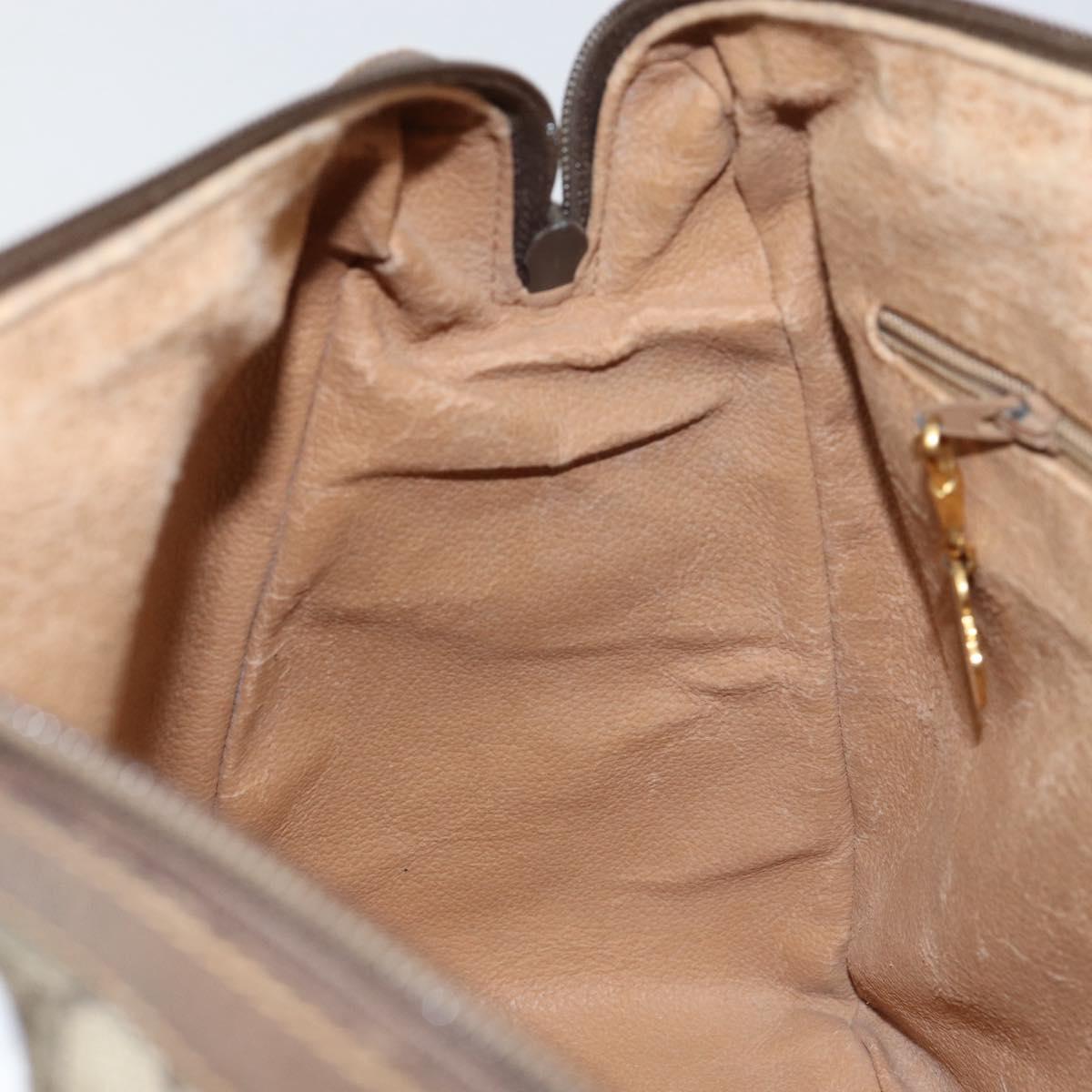 GUCCI GG Supreme Boston Bag PVC Beige Gold 002 123 0167 Auth ep12100