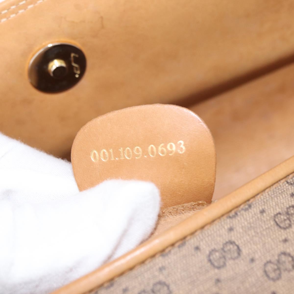 GUCCI Micro GG Supreme Shoulder Bag PVC Beige Gold 001 109 0693 Auth ep12102