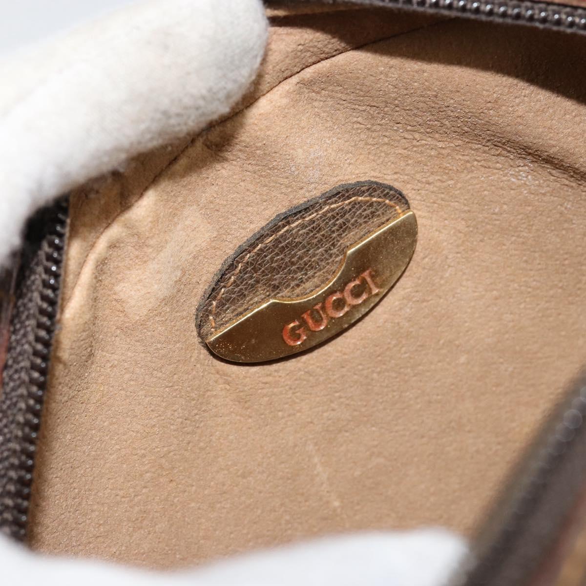 GUCCI GG Plus Supreme Shoulder Bag PVC Beige Gold Auth ep12104