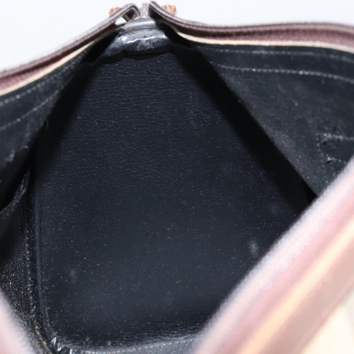 Burberrys Nova Check Boston Bag Canvas Beige Gold Auth ep12106