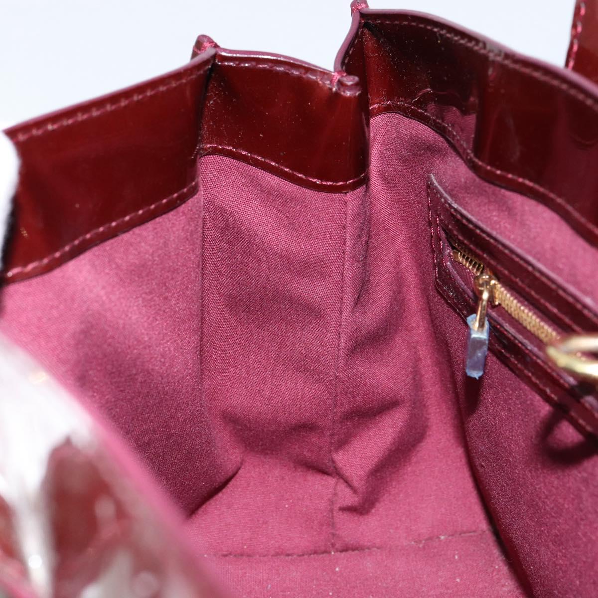 LOUIS VUITTON Monogram Vernis Wilshire PM Bag Rouge Favist M91644 Auth ep12115