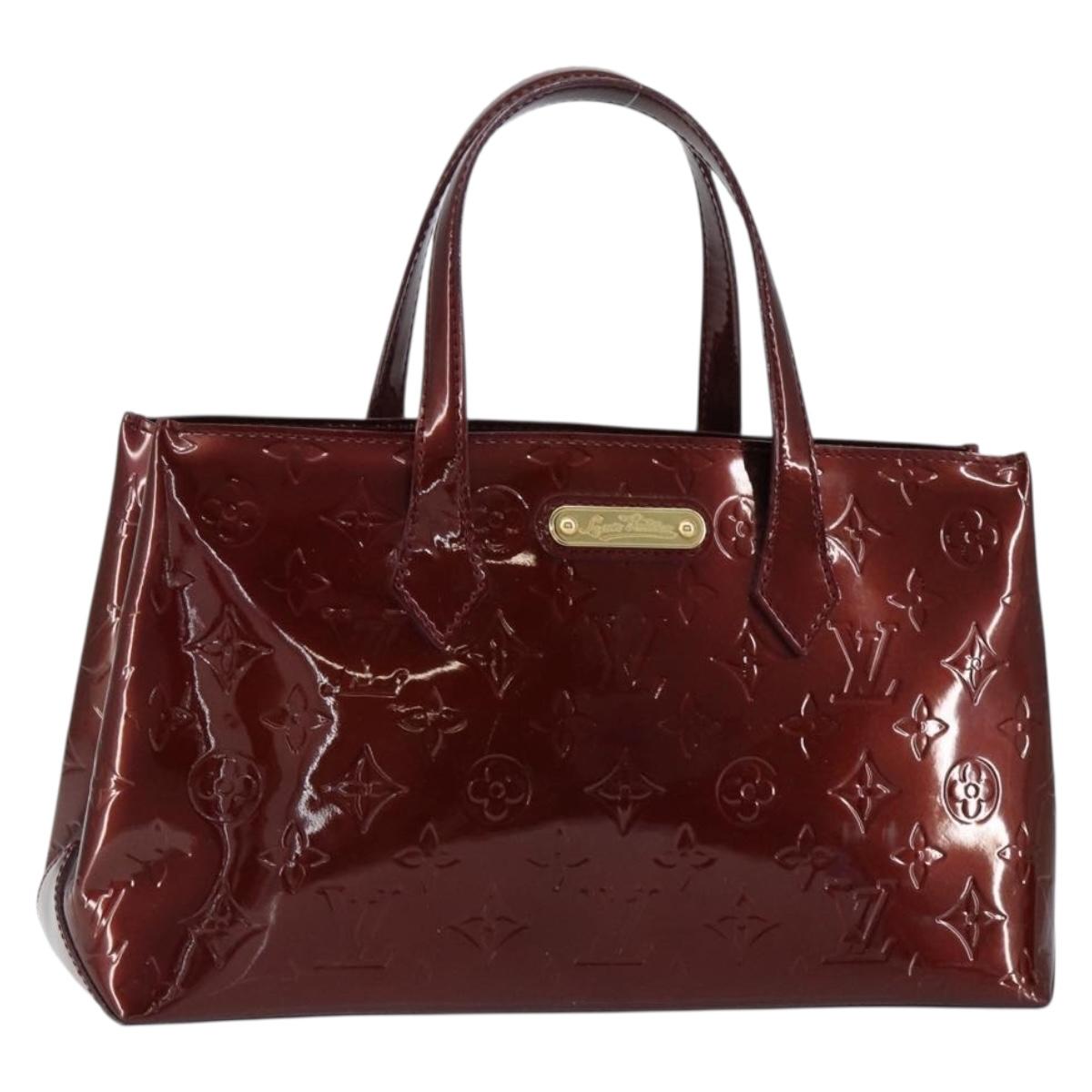 LOUIS VUITTON Monogram Vernis Wilshire PM Bag Rouge Favist M91644 Auth ep12115