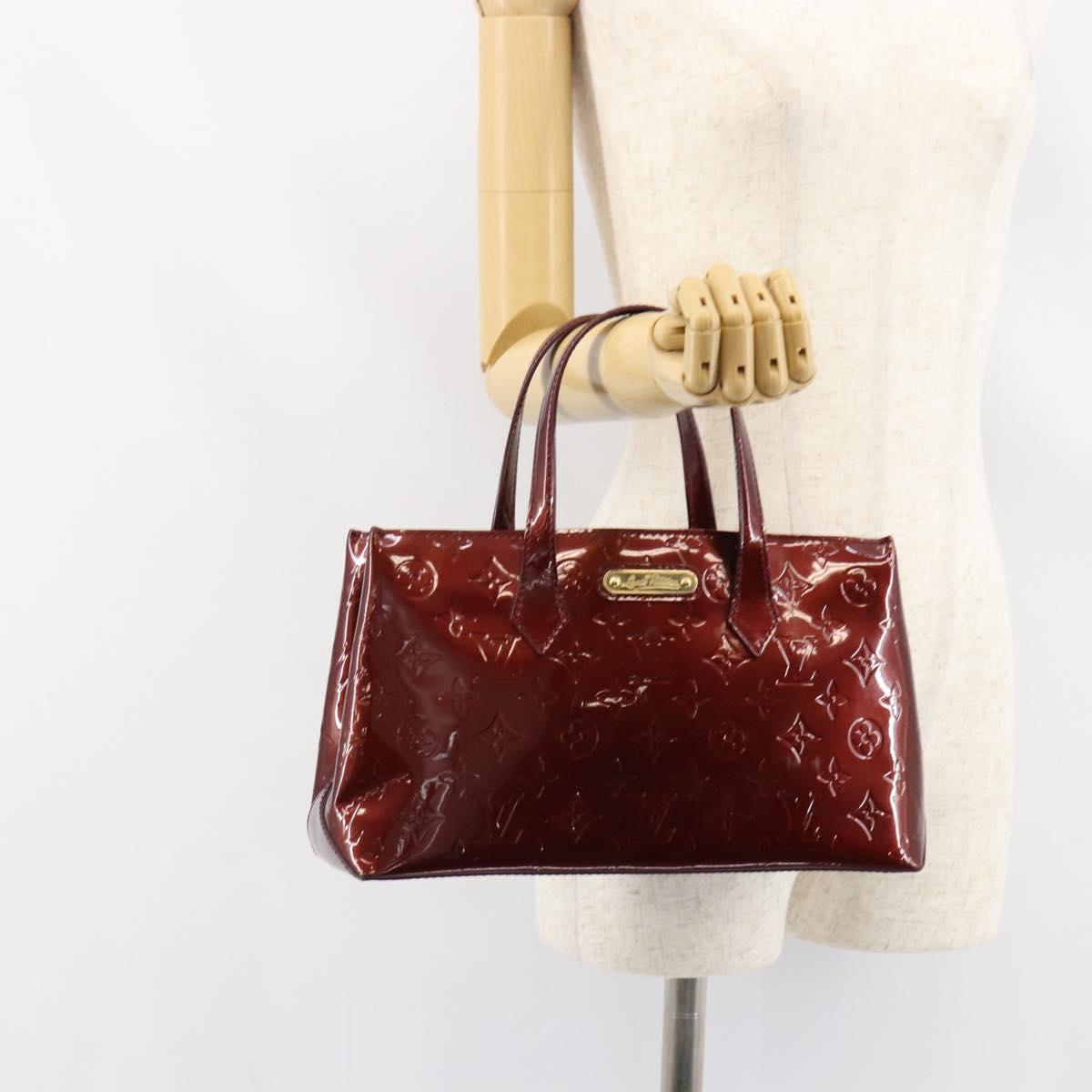 LOUIS VUITTON Monogram Vernis Wilshire PM Bag Rouge Favist M91644 Auth ep12115