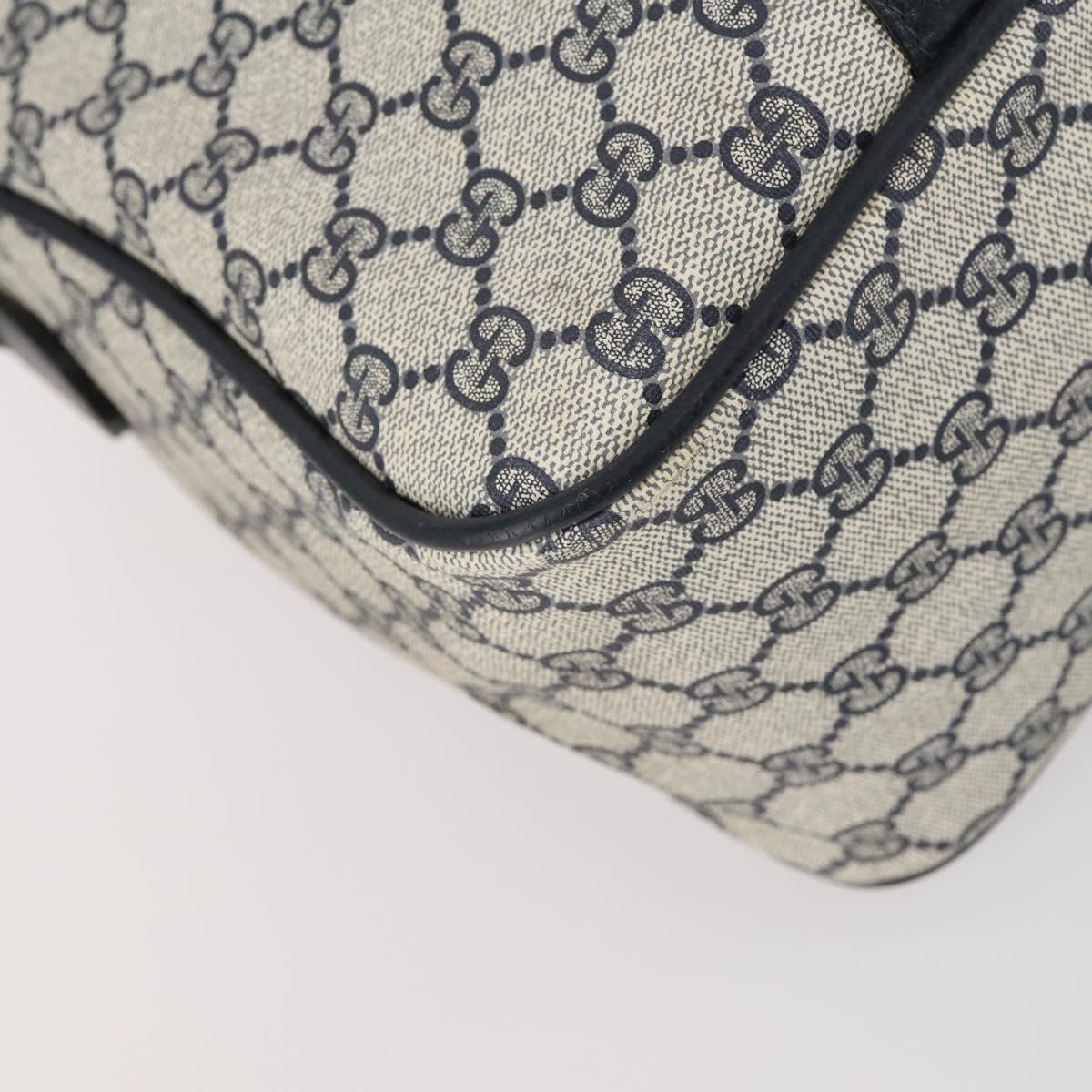 GUCCI GG Supreme Sherry Line Hand Bag PVC 2way Navy Red 39 02 041 Auth ep12116