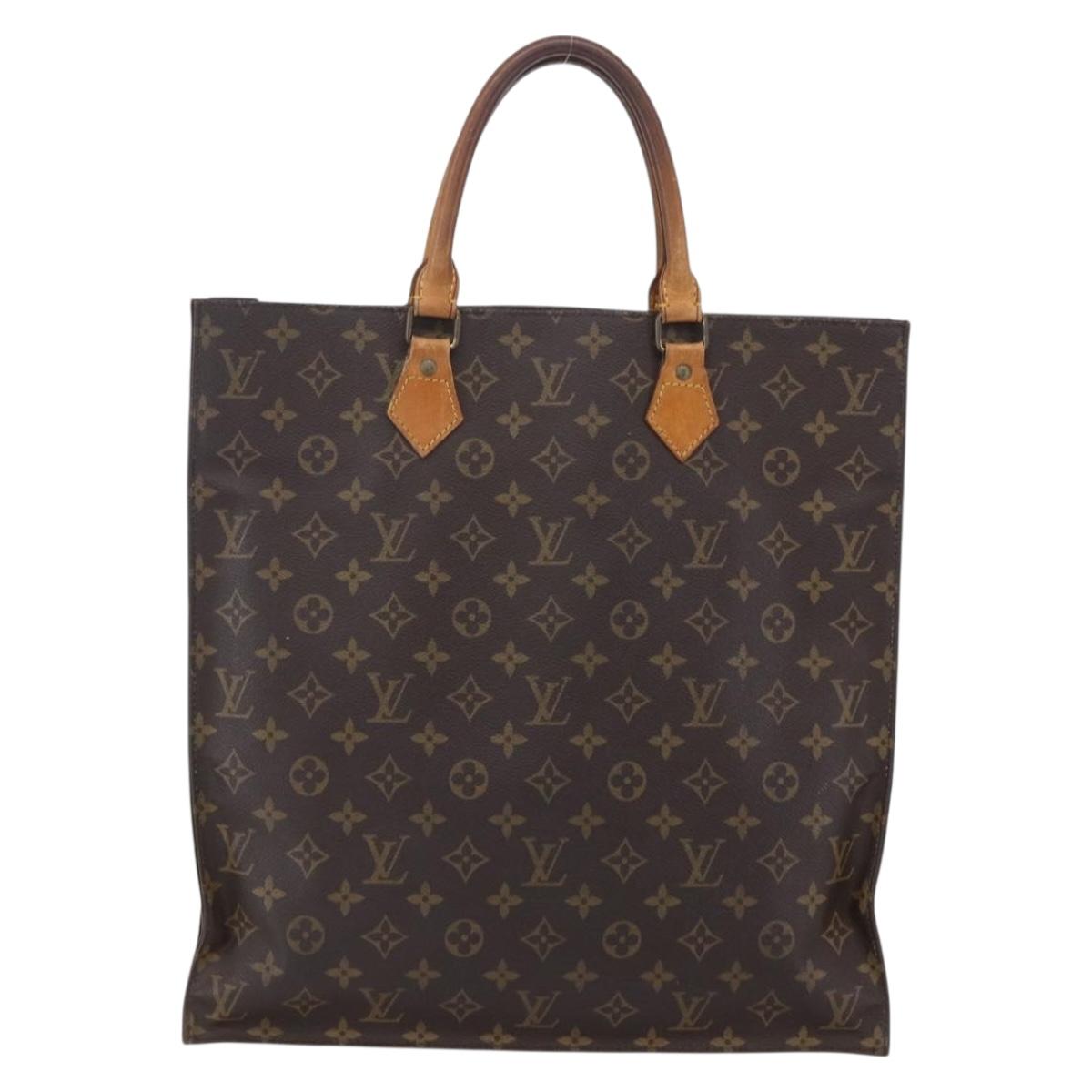 LOUIS VUITTON Monogram Sac Plat Hand Bag M51140 LV Auth ep12119