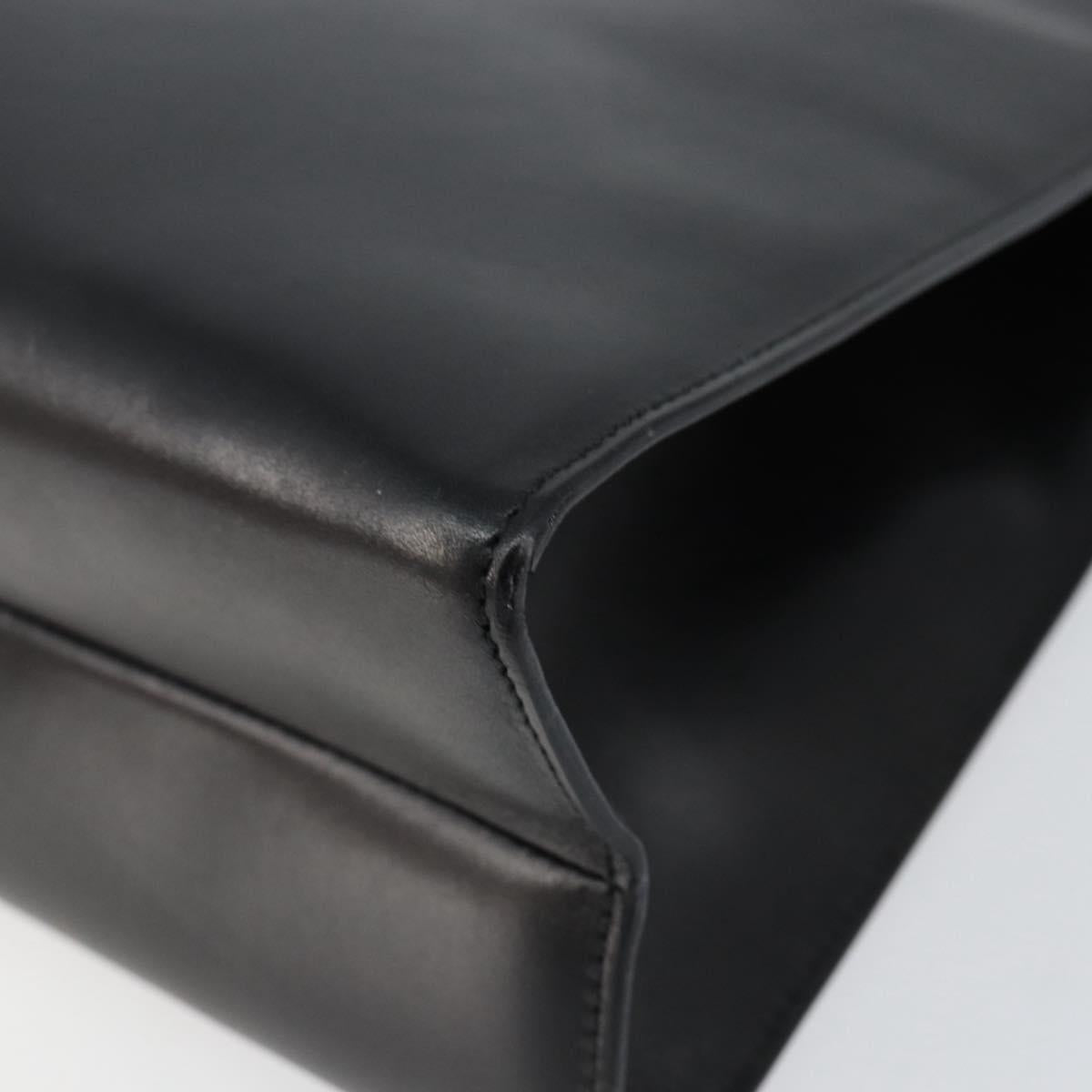 GUCCI Tote Bag Leather Black Silver 001 3033 Auth ep12121