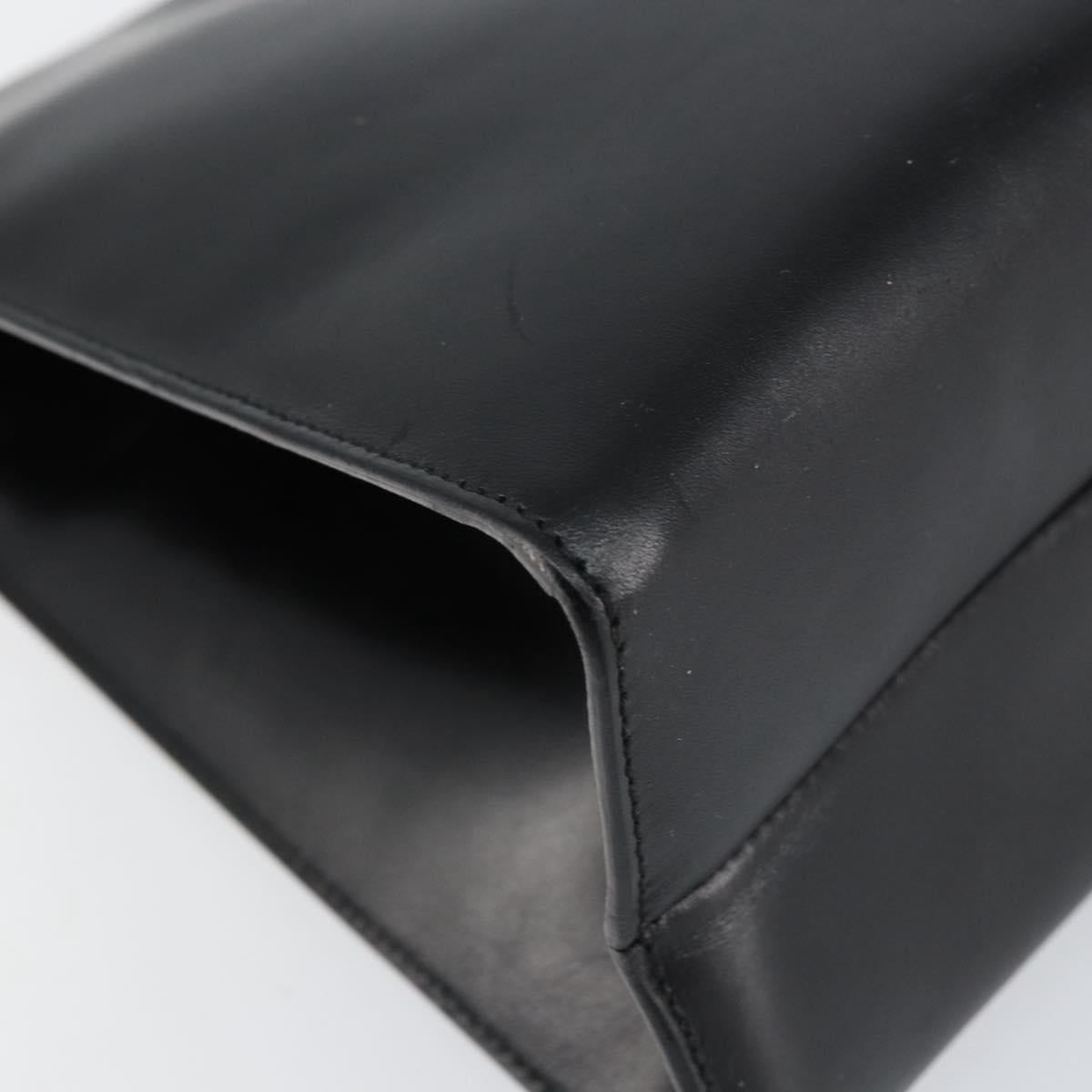 GUCCI Tote Bag Leather Black Silver 001 3033 Auth ep12121