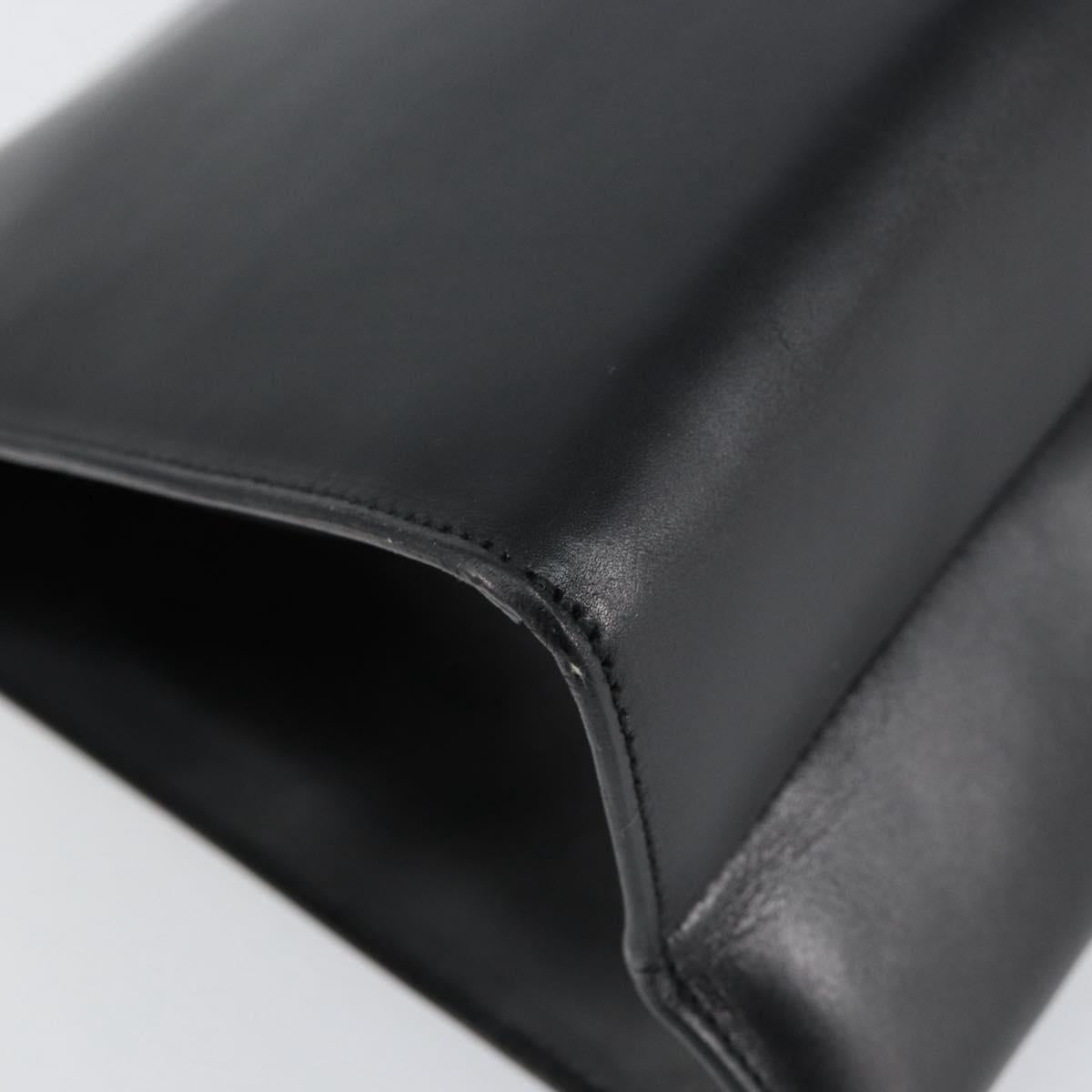 GUCCI Tote Bag Leather Black Silver 001 3033 Auth ep12121