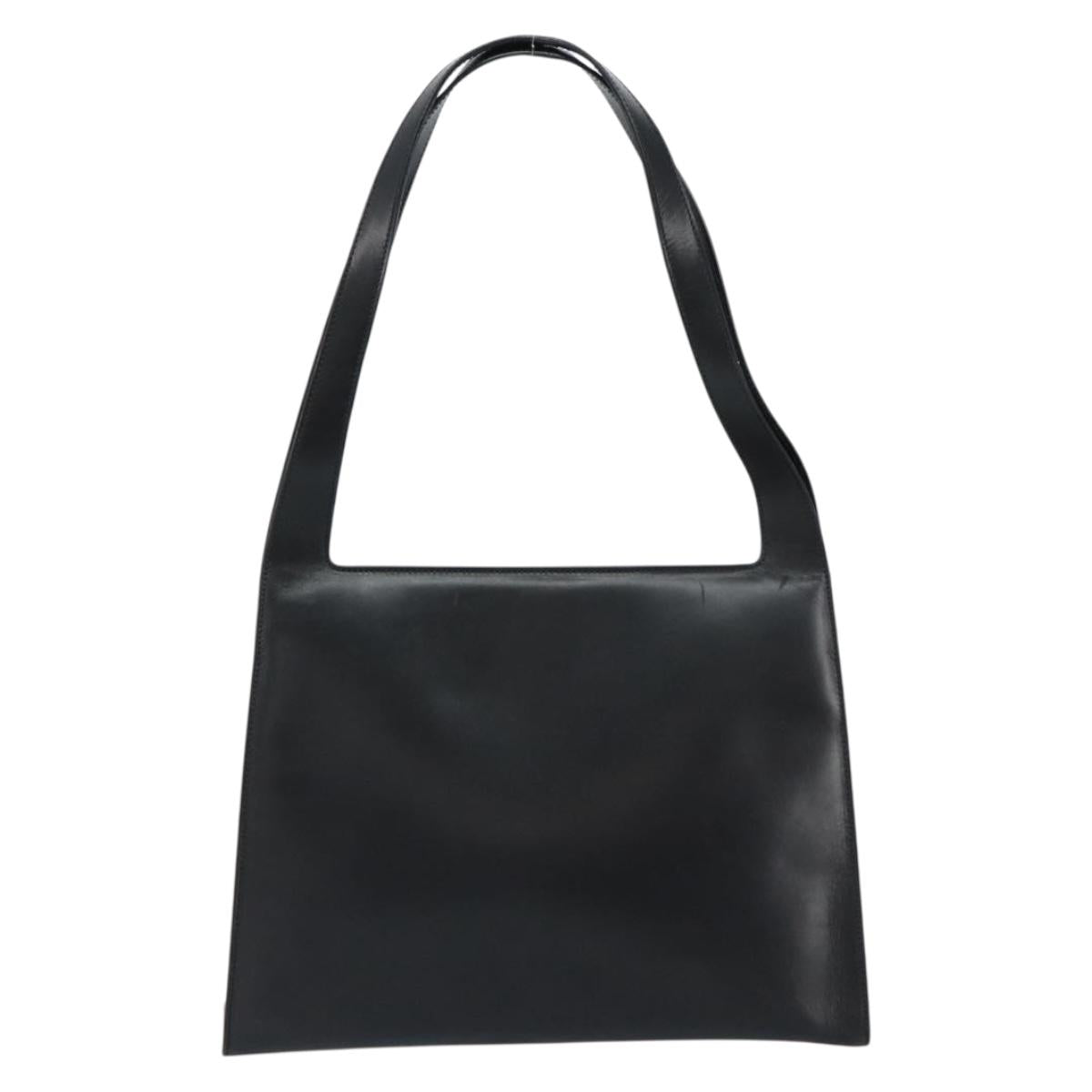 GUCCI Tote Bag Leather Black Silver 001 3033 Auth ep12121
