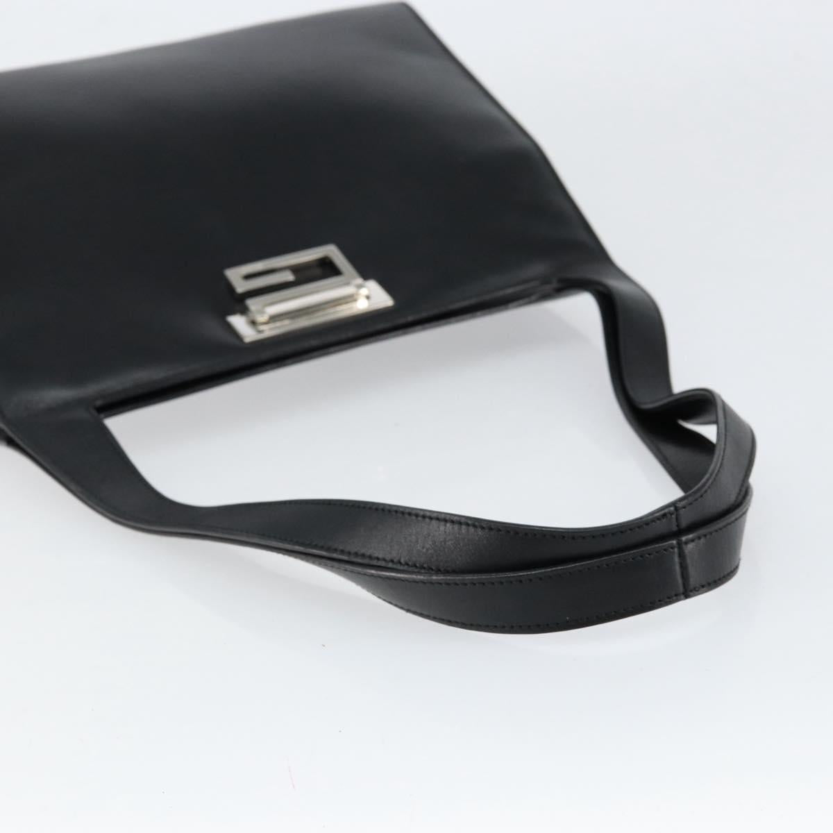 GUCCI Tote Bag Leather Black Silver 001 3033 Auth ep12121