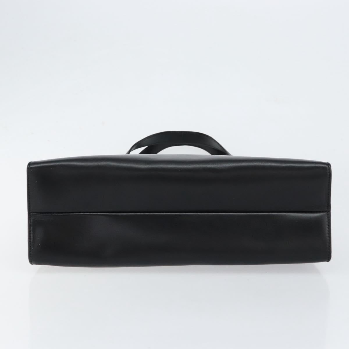 GUCCI Tote Bag Leather Black Silver 001 3033 Auth ep12121