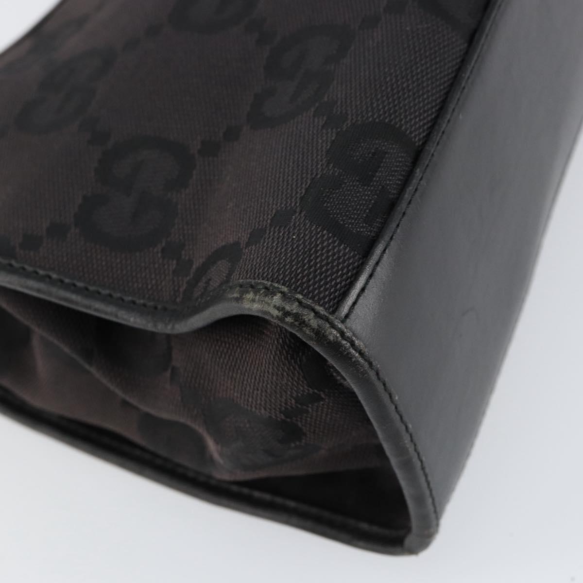 GUCCI GG Canvas Jackie Hand Bag Black Silver 002 1067 2123 Auth ep12122