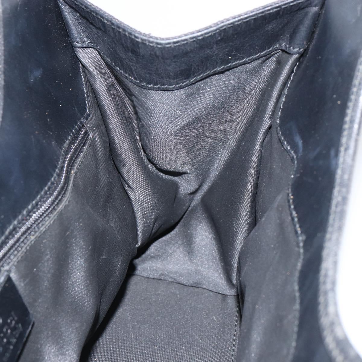 GUCCI GG Canvas Jackie Hand Bag Black Silver 002 1067 2123 Auth ep12122