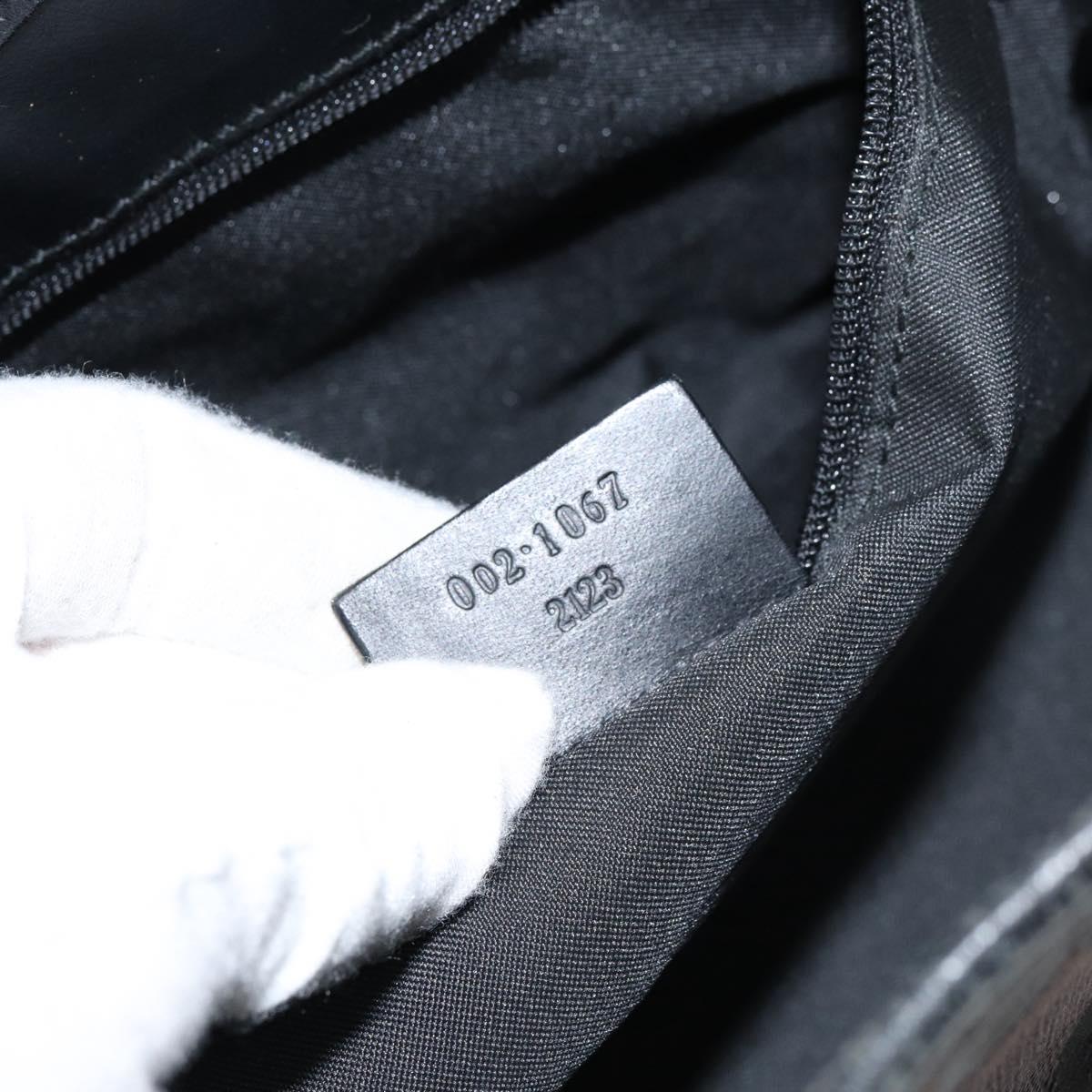 GUCCI GG Canvas Jackie Hand Bag Black Silver 002 1067 2123 Auth ep12122