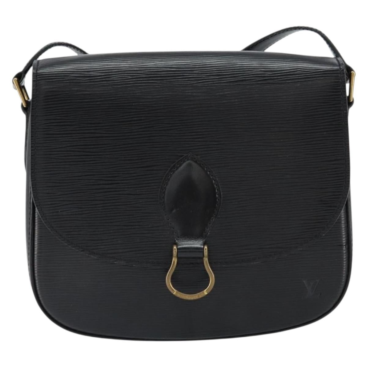 LOUIS VUITTON Epi Saint Cloud GM Shoulder Bag Black Noir M52192 LV Auth ep12124
