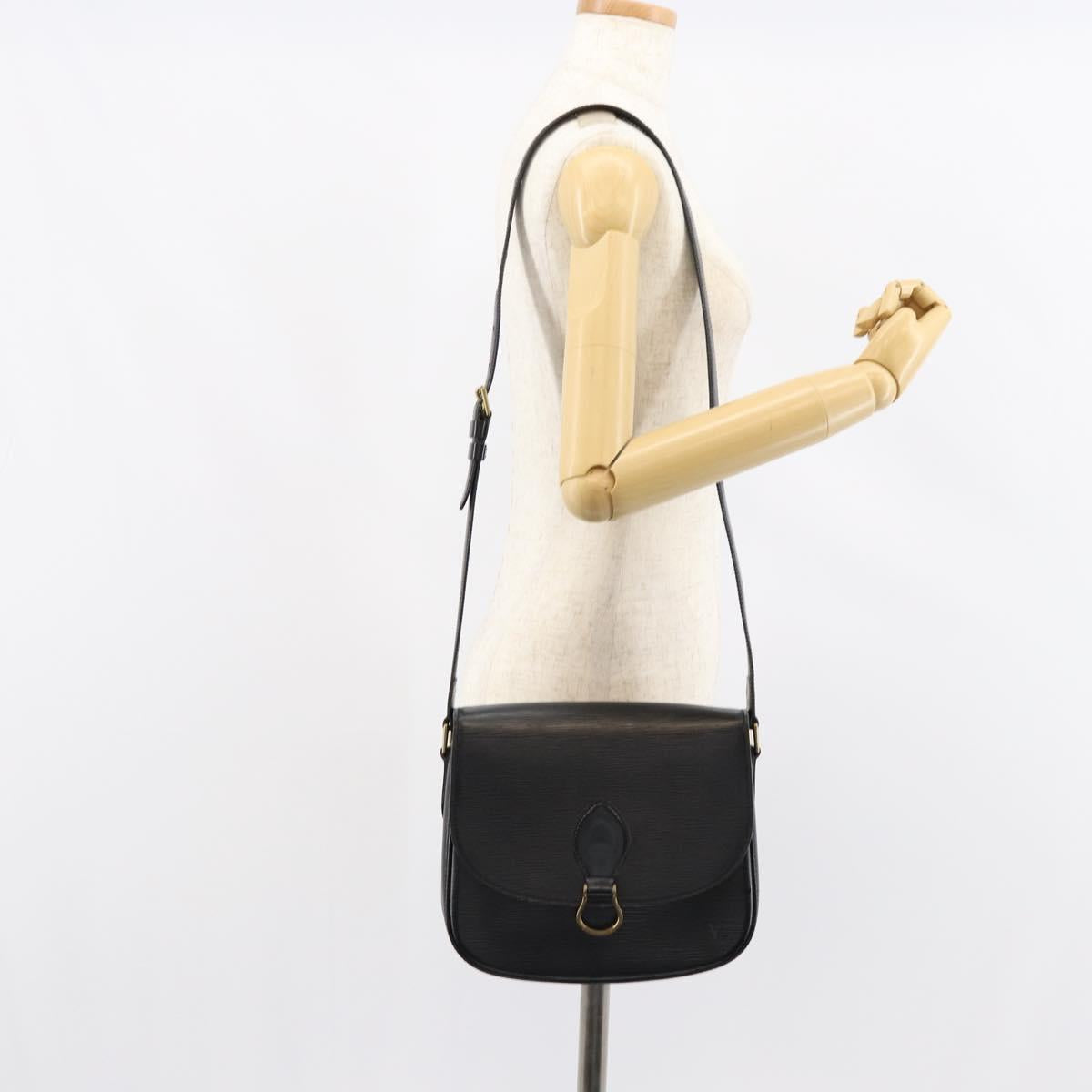 LOUIS VUITTON Epi Saint Cloud GM Shoulder Bag Black Noir M52192 LV Auth ep12124