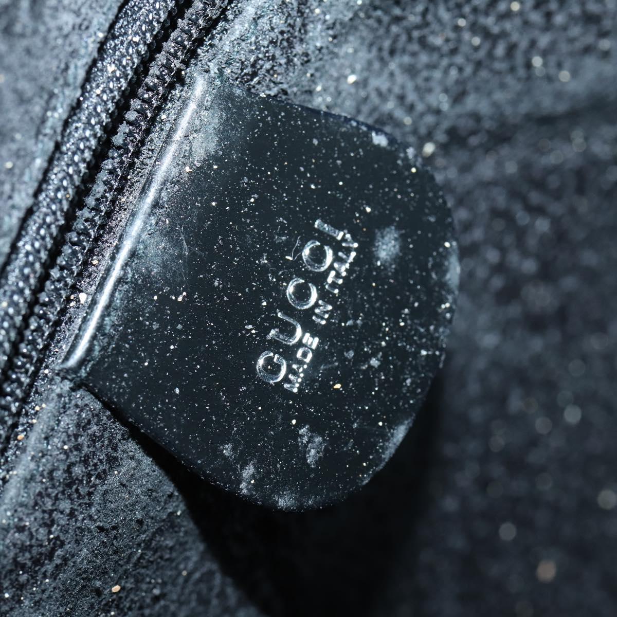 GUCCI Shoulder Bag Enamel Black Auth ep12128