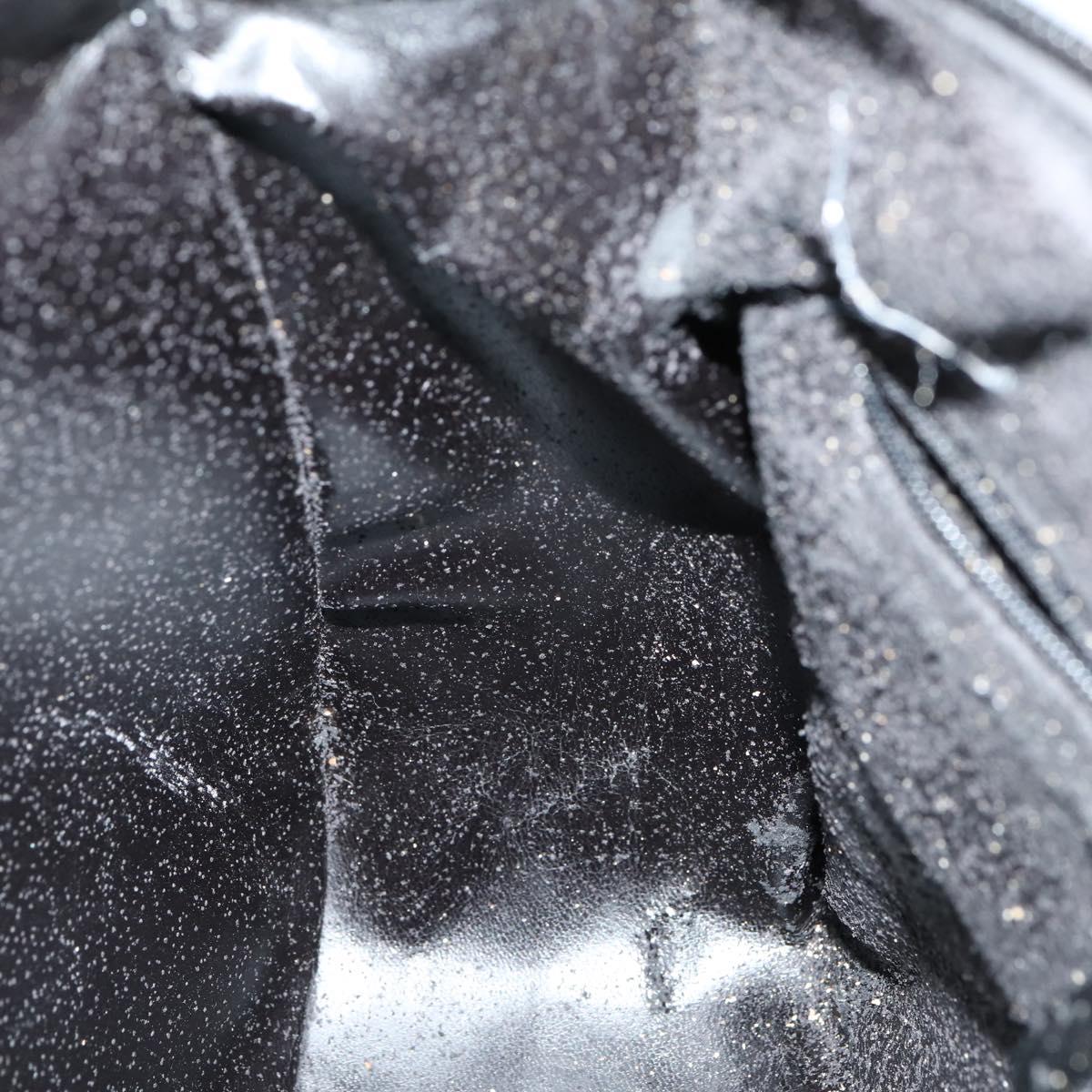 GUCCI Shoulder Bag Enamel Black Auth ep12128