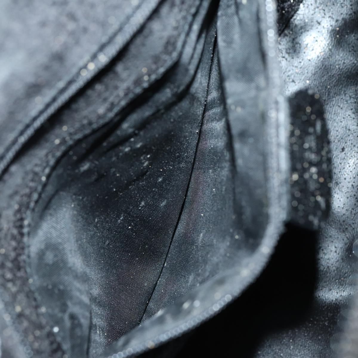 GUCCI Shoulder Bag Enamel Black Auth ep12128