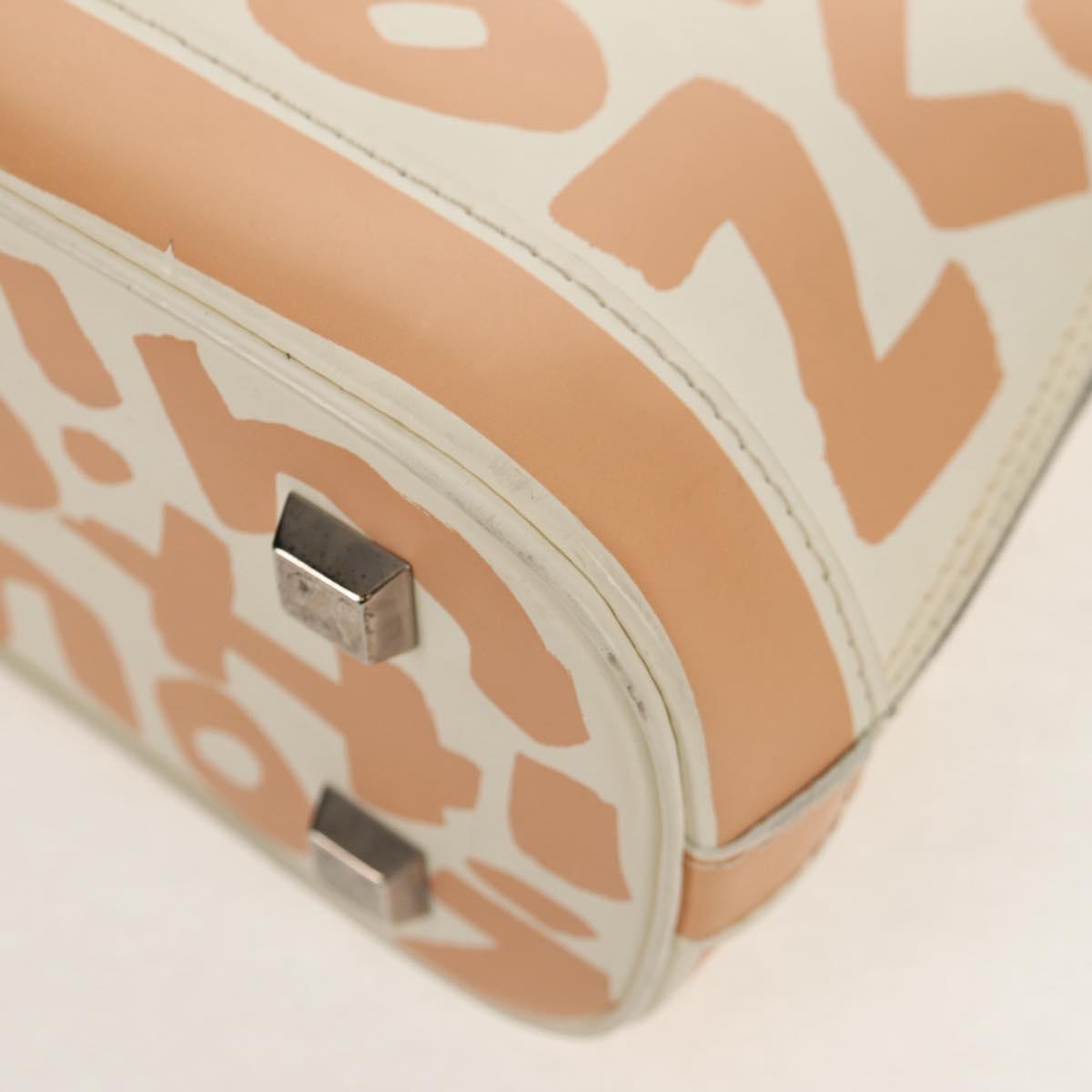 LOUIS VUITTON Monogram Graffiti Alma MM Hand Bag White M92180 LV Auth ep12131V