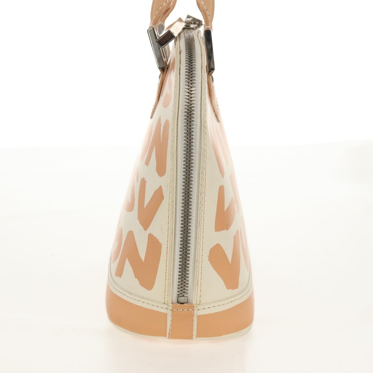 LOUIS VUITTON Monogram Graffiti Alma MM Hand Bag White M92180 LV Auth ep12131V